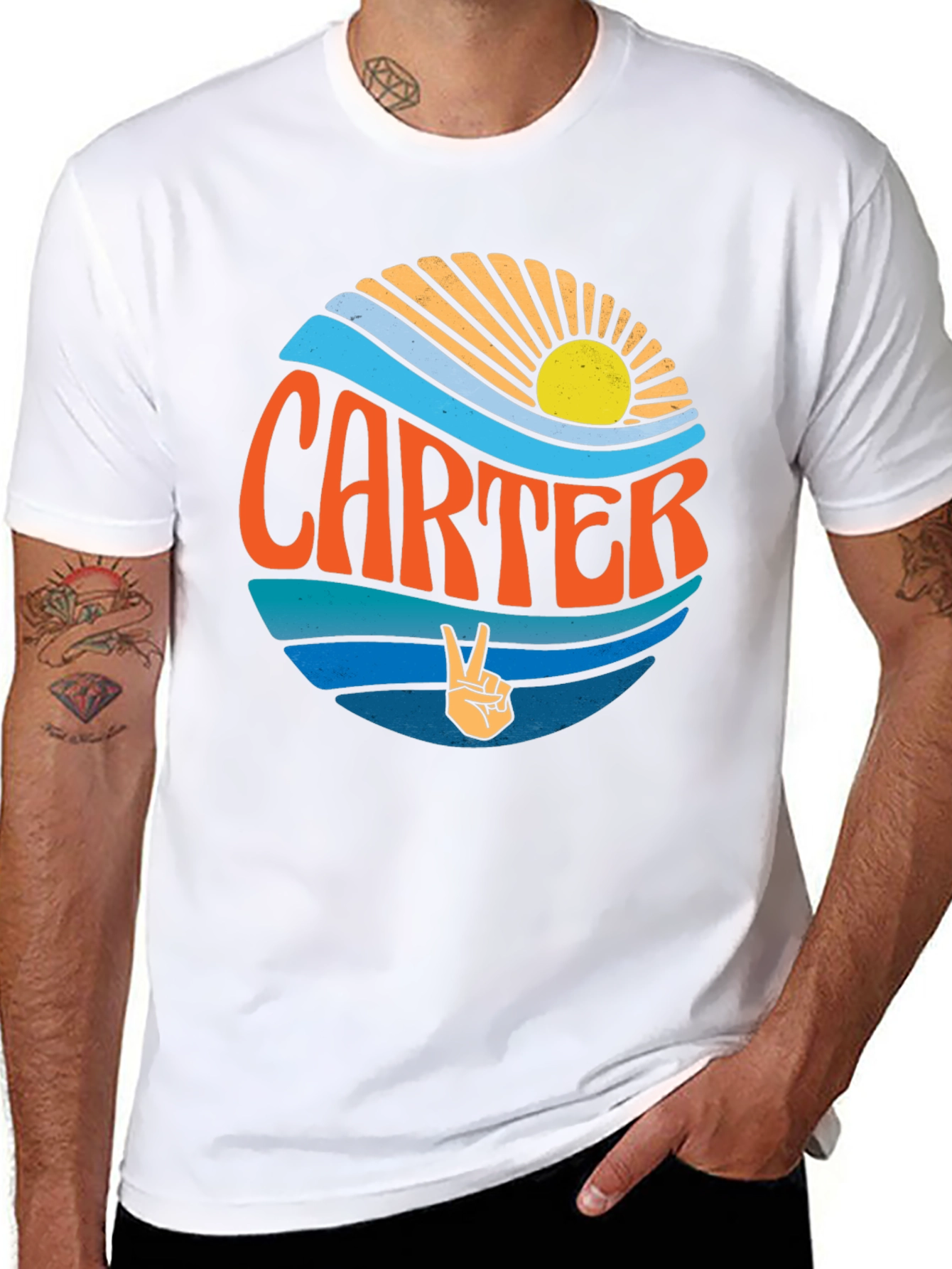 Carter Retro Graphic T-Shirt - Hippie Vibes