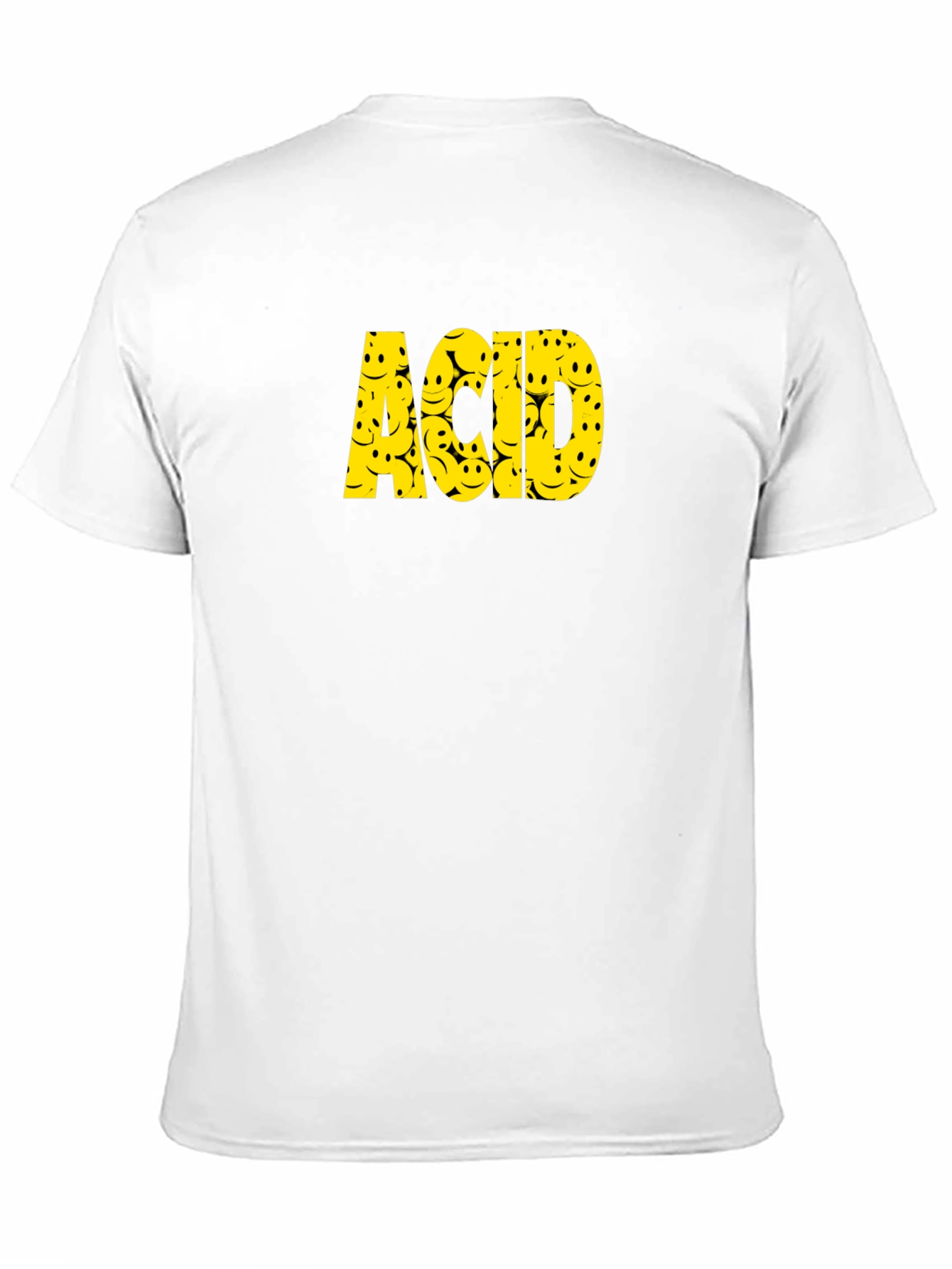 Acid Smiley Face Graphic Tee - Black Cotton T-Shirt