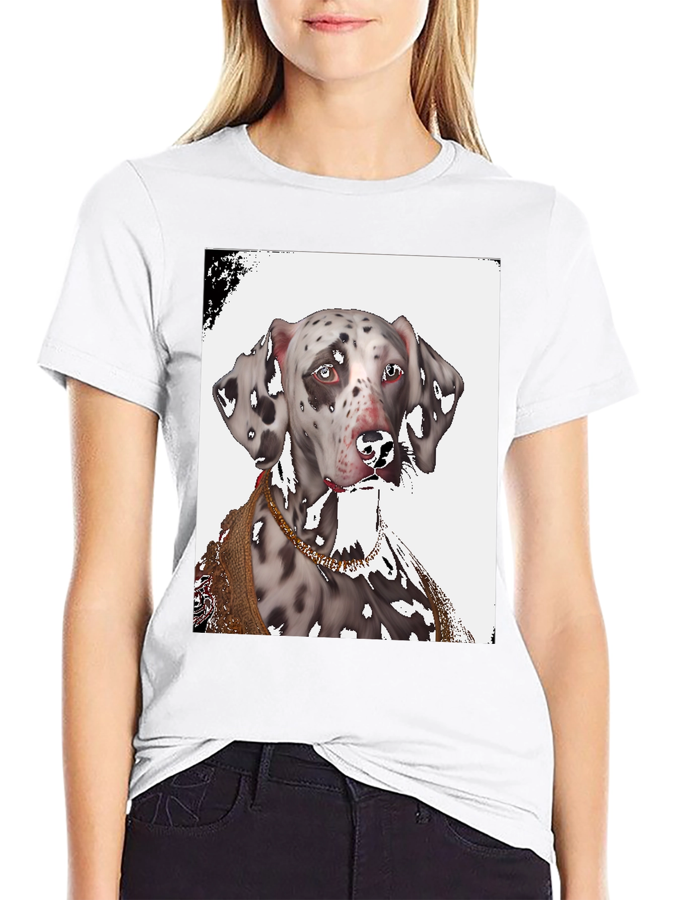 Dalmatian Dog Graphic Print T-Shirt
