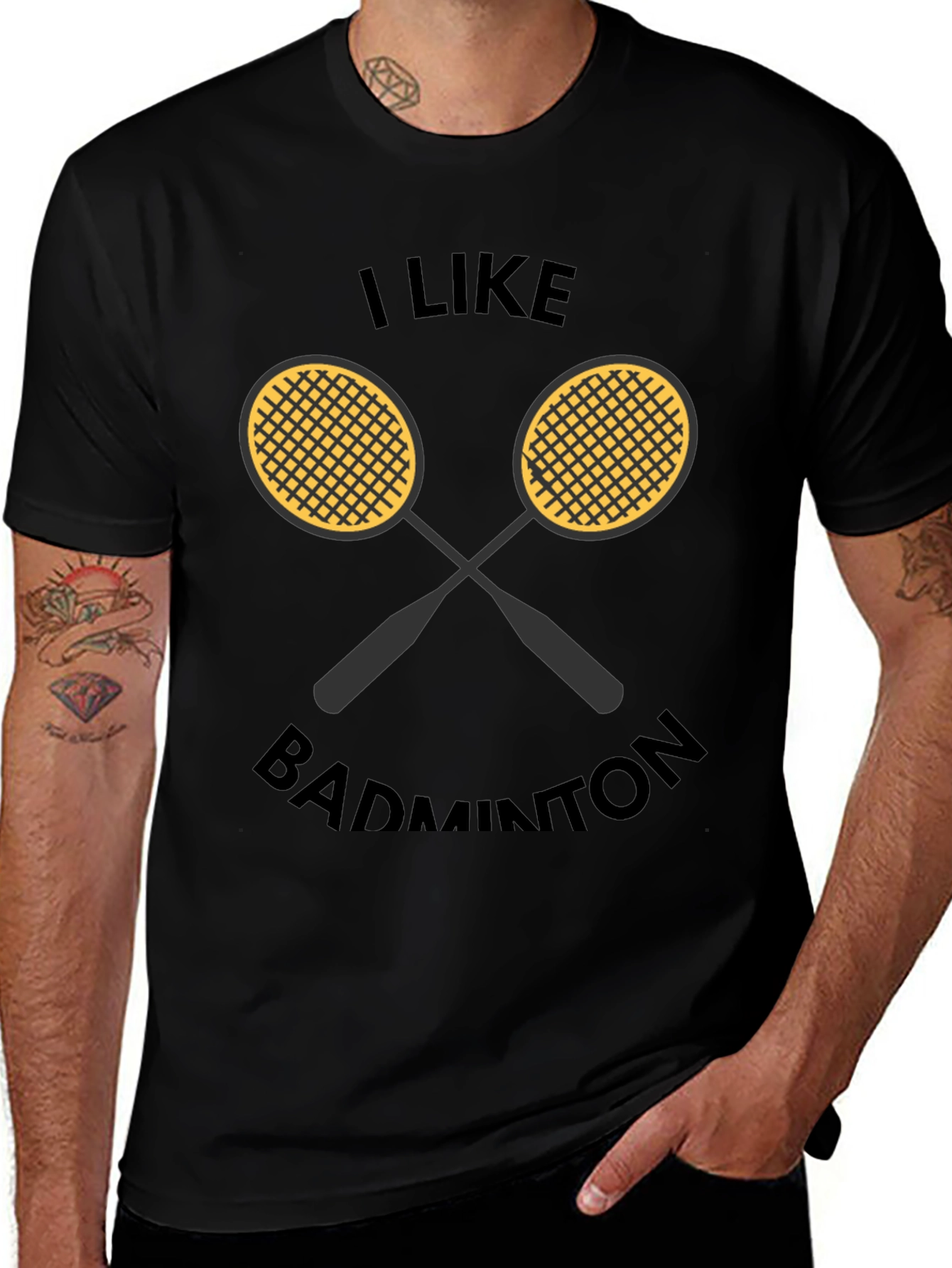 I Like Badminton Graphic Tee
