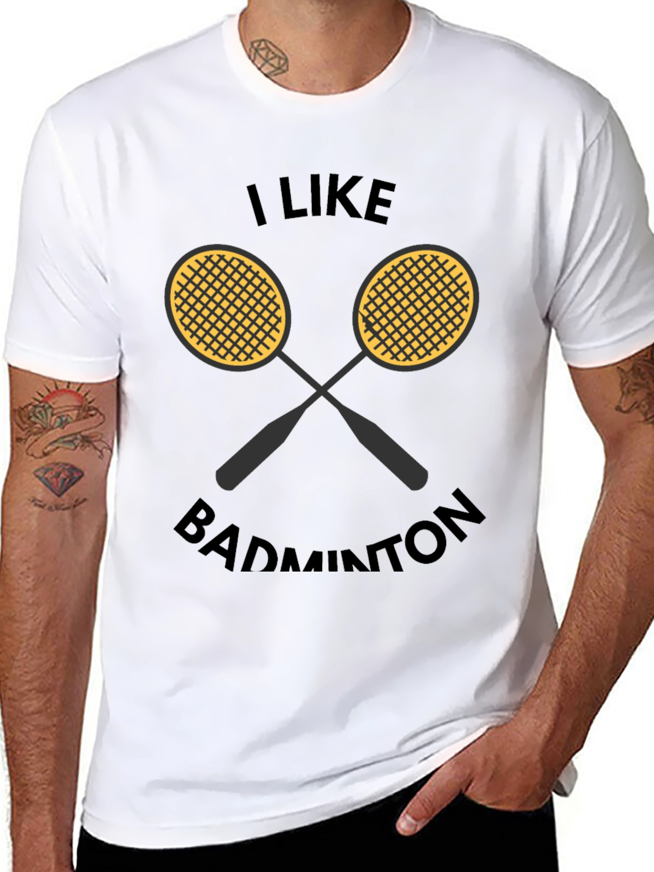 I Like Badminton Graphic Tee