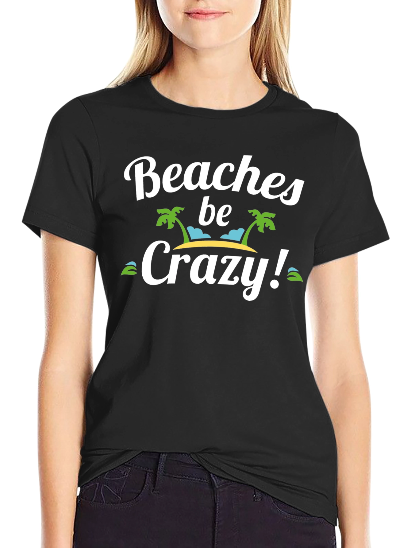 Beaches Be Crazy Graphic T-Shirt Summer Vacation Tee