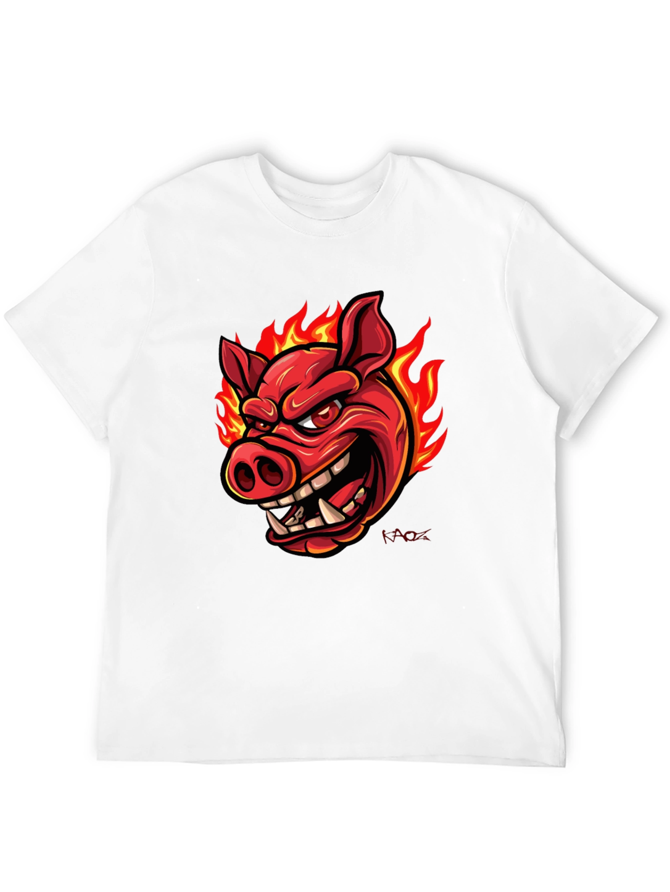 Fiery Pig Graphic T-Shirt
