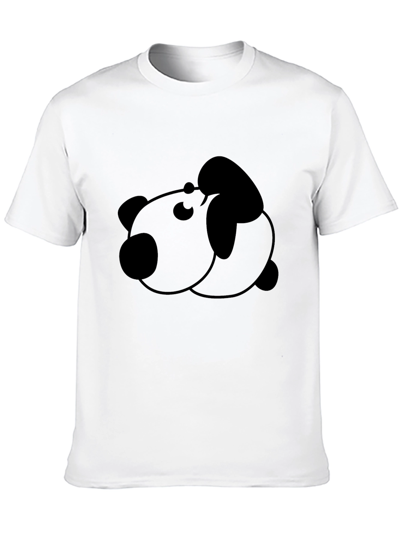 Cute Panda Graphic Tee - Black Cotton Shirt