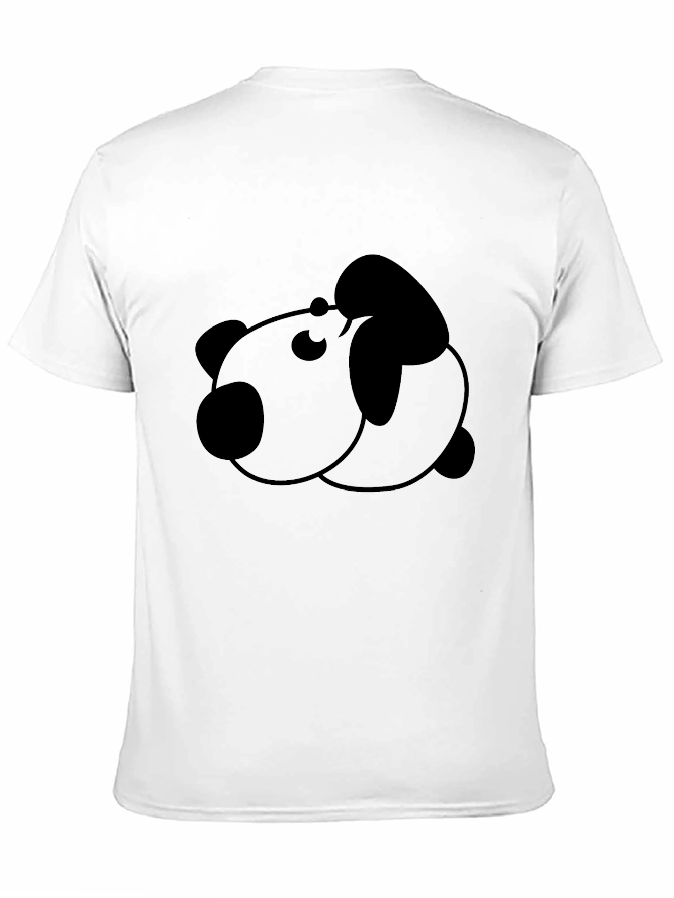 Cute Panda Graphic Tee - Black Cotton Shirt