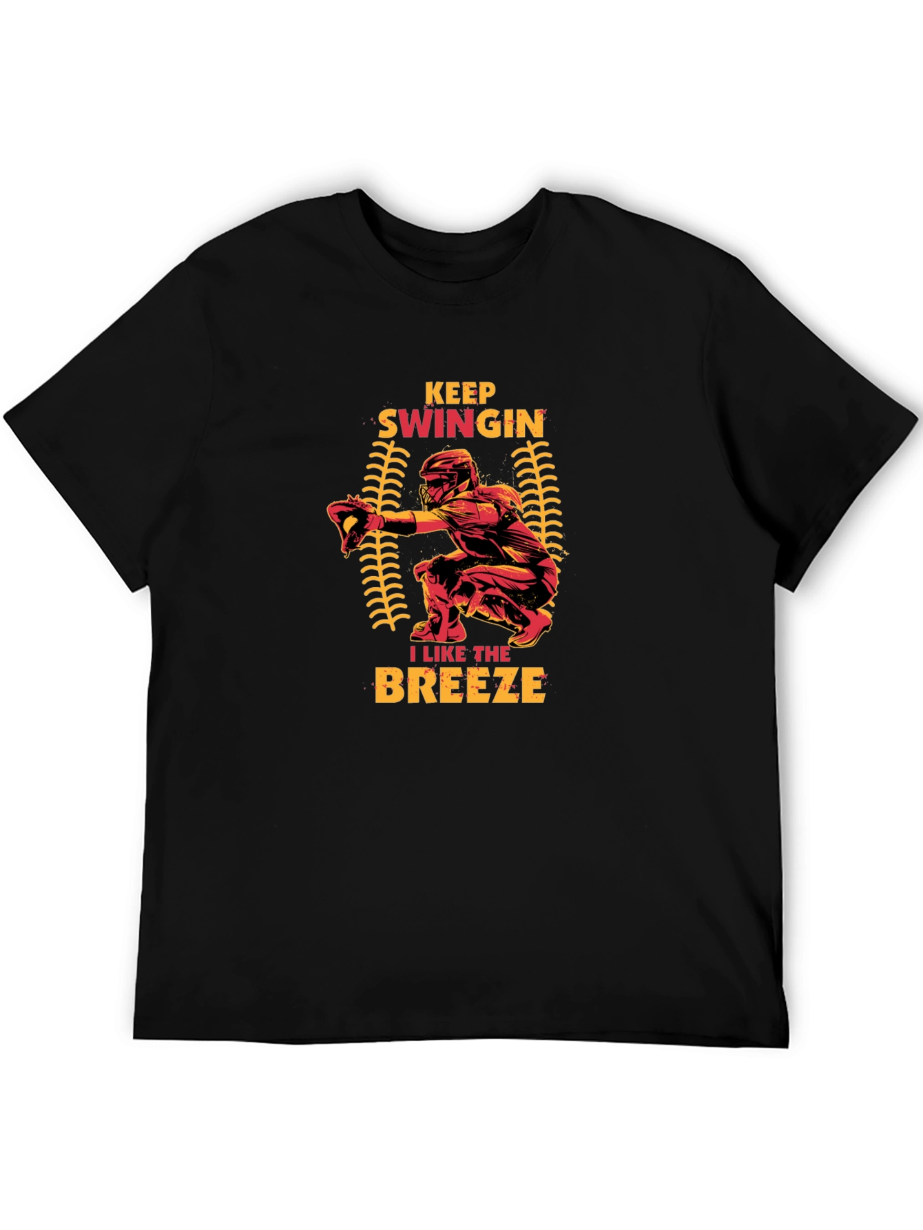 Keep Swingin Baseball Graphic T-Shirt
