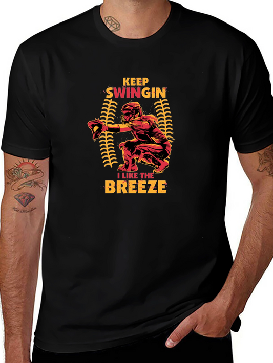 Keep Swingin Baseball Graphic T-Shirt