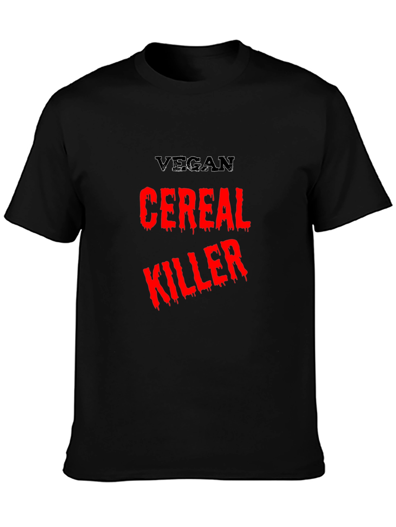 Vegan Cereal Killer Black T-Shirt Graphic Novelty