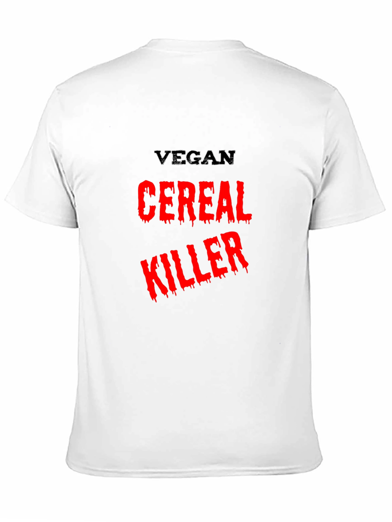 Vegan Cereal Killer Black T-Shirt Graphic Novelty