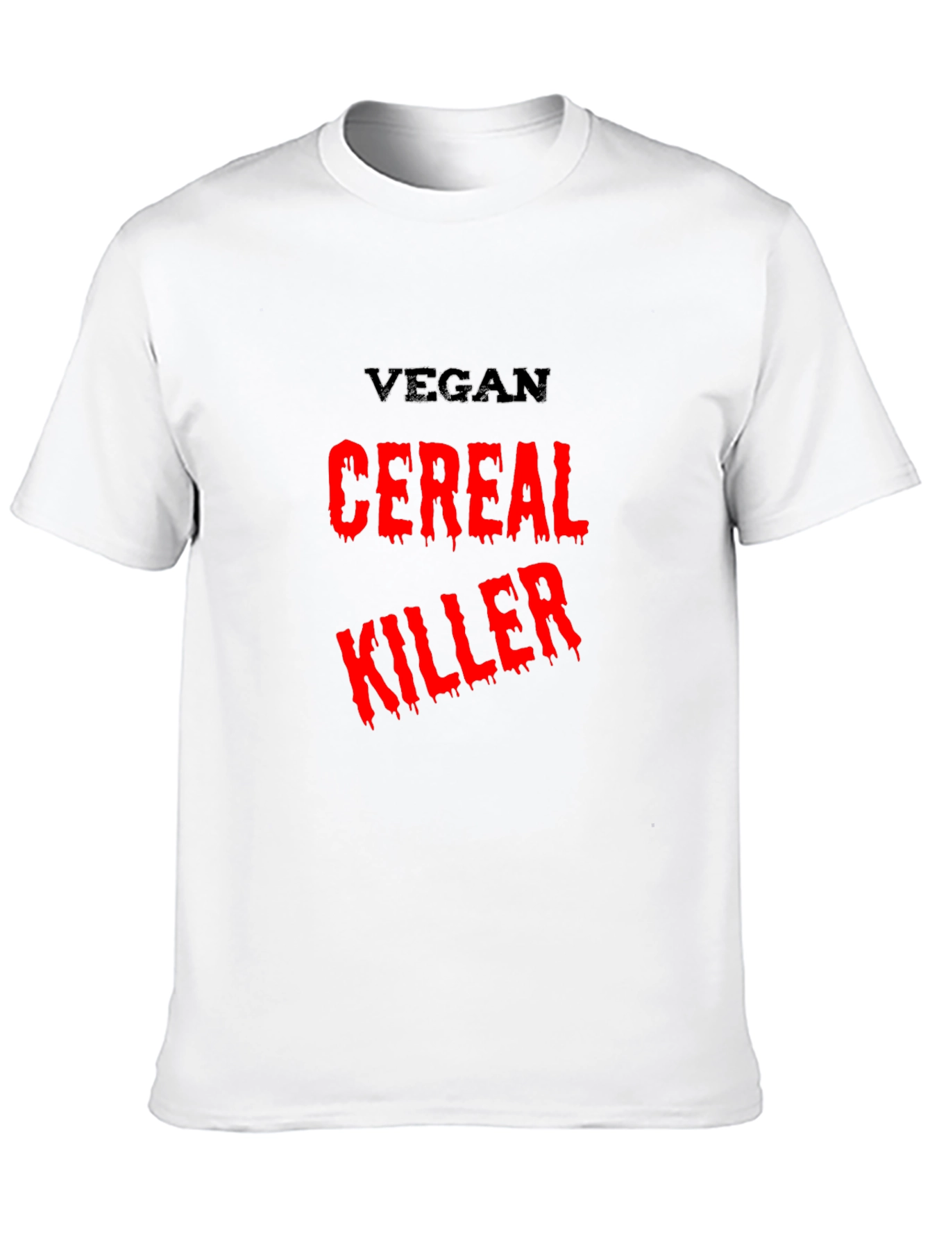 Vegan Cereal Killer Black T-Shirt Graphic Novelty
