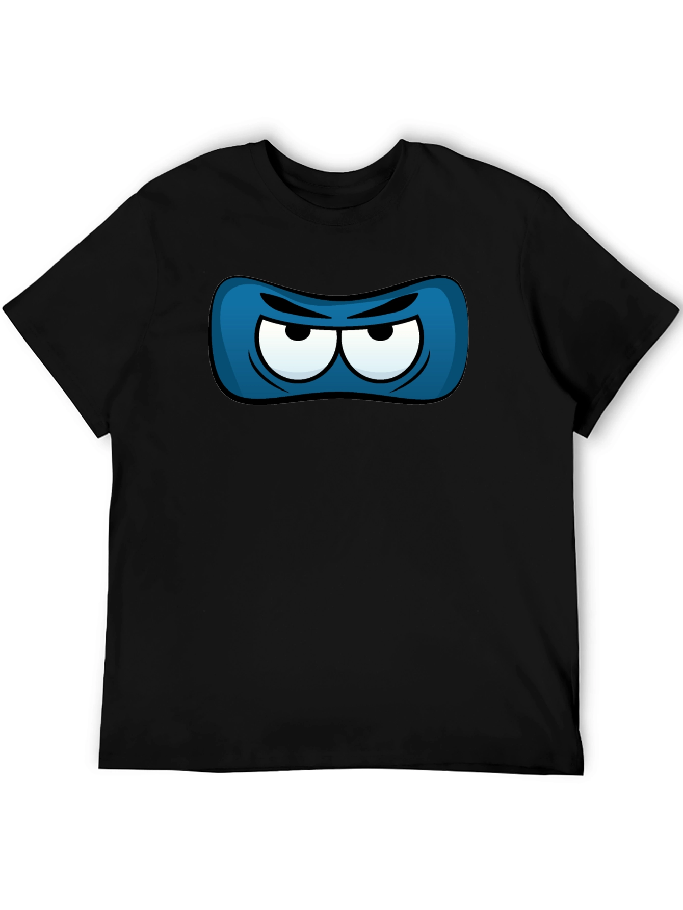 Ninja Eye Mask Graphic Tee - Black Cotton T-Shirt