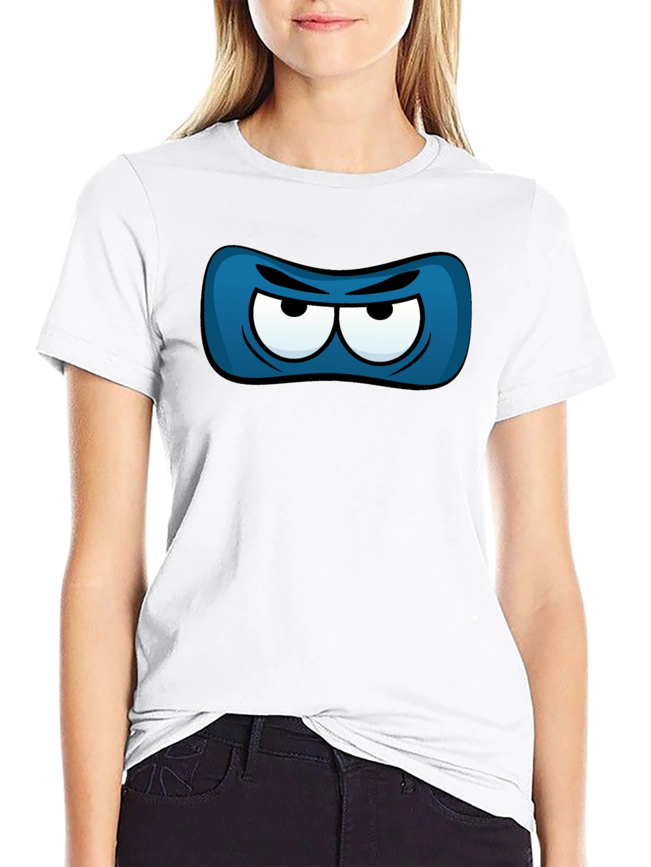 Ninja Eye Mask Graphic Tee - Black Cotton T-Shirt