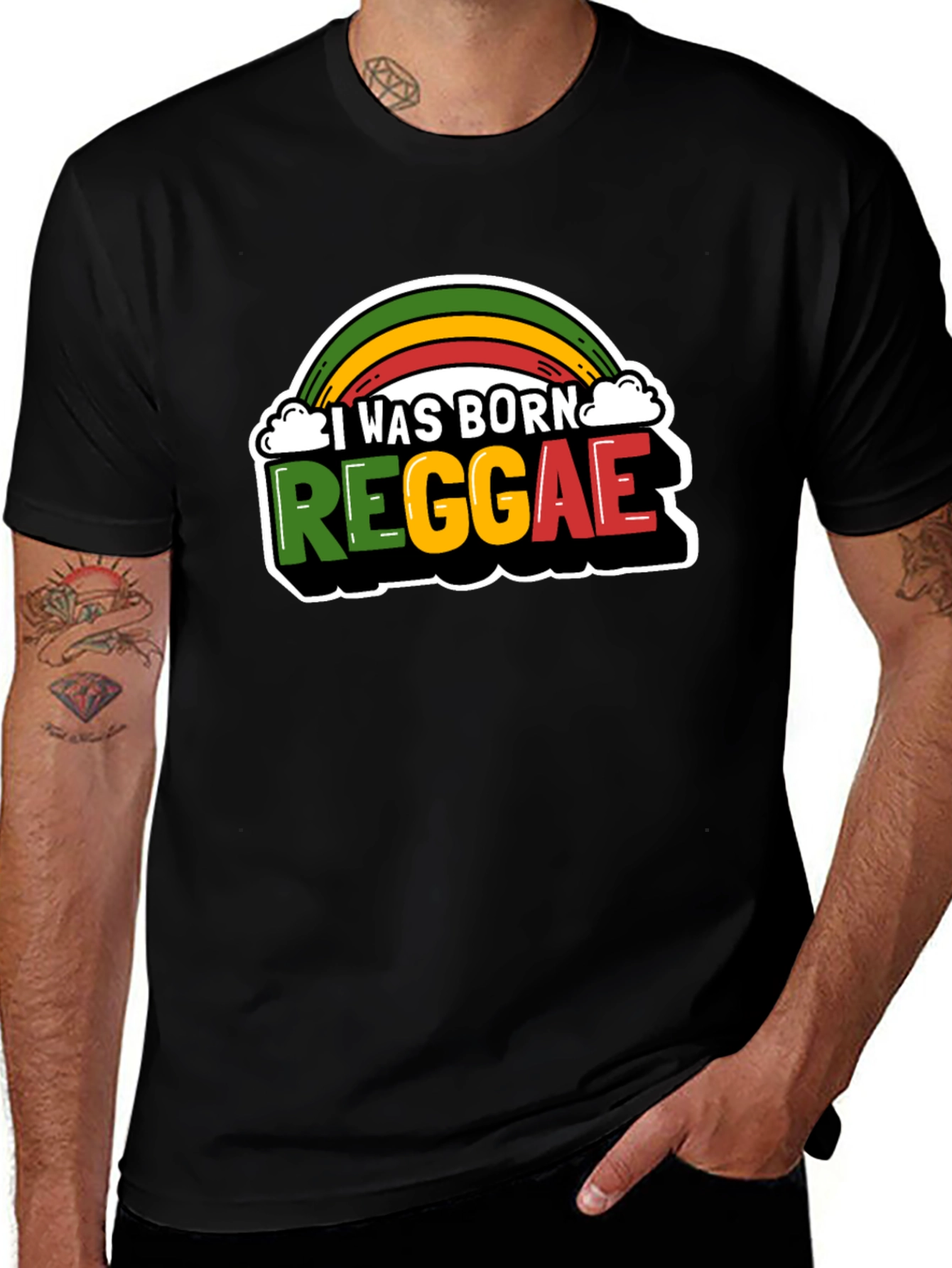 I Was Born Reggae T-Shirt - Rasta Pride