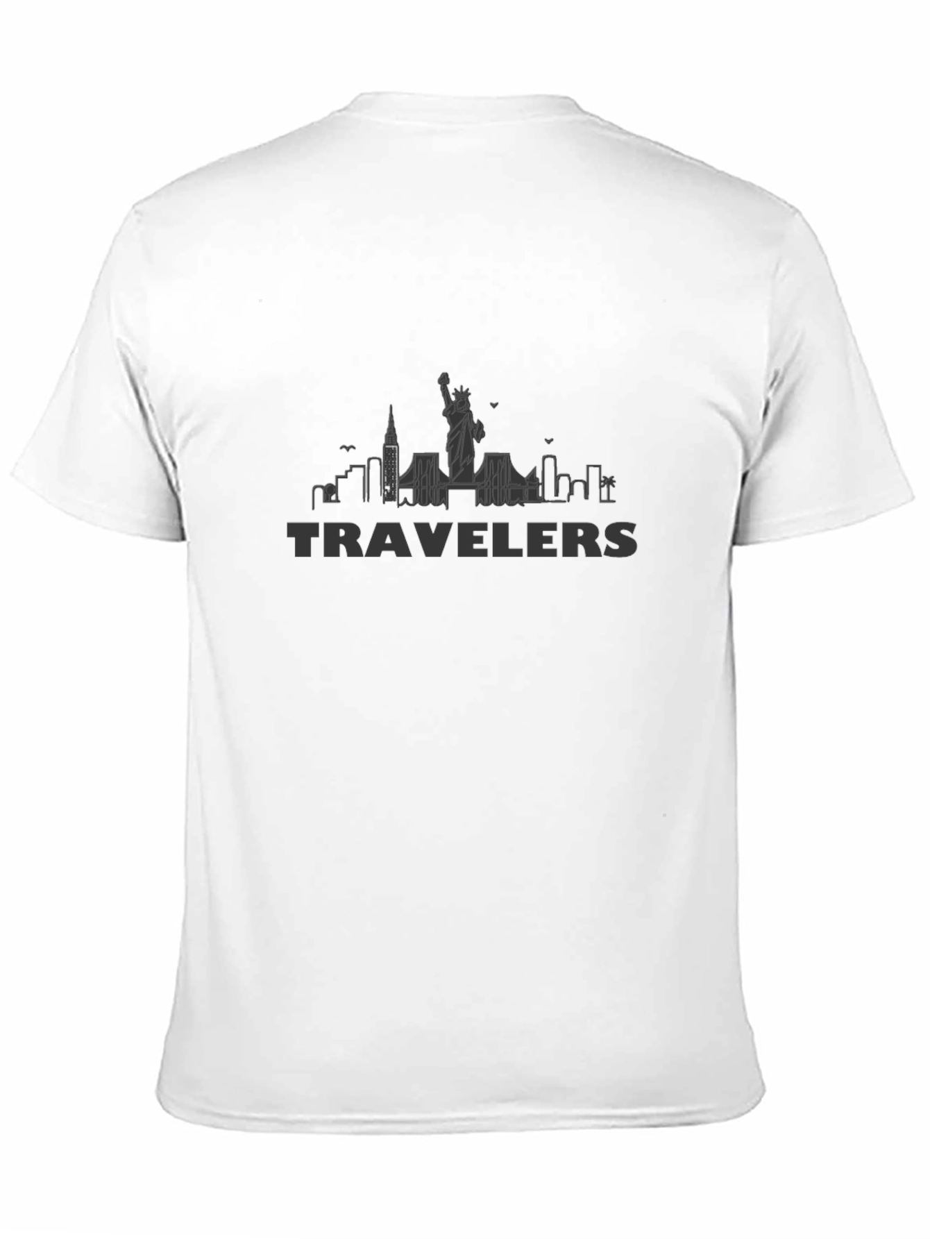 Travelers Graphic T-Shirt - Black Crew Neck Tee