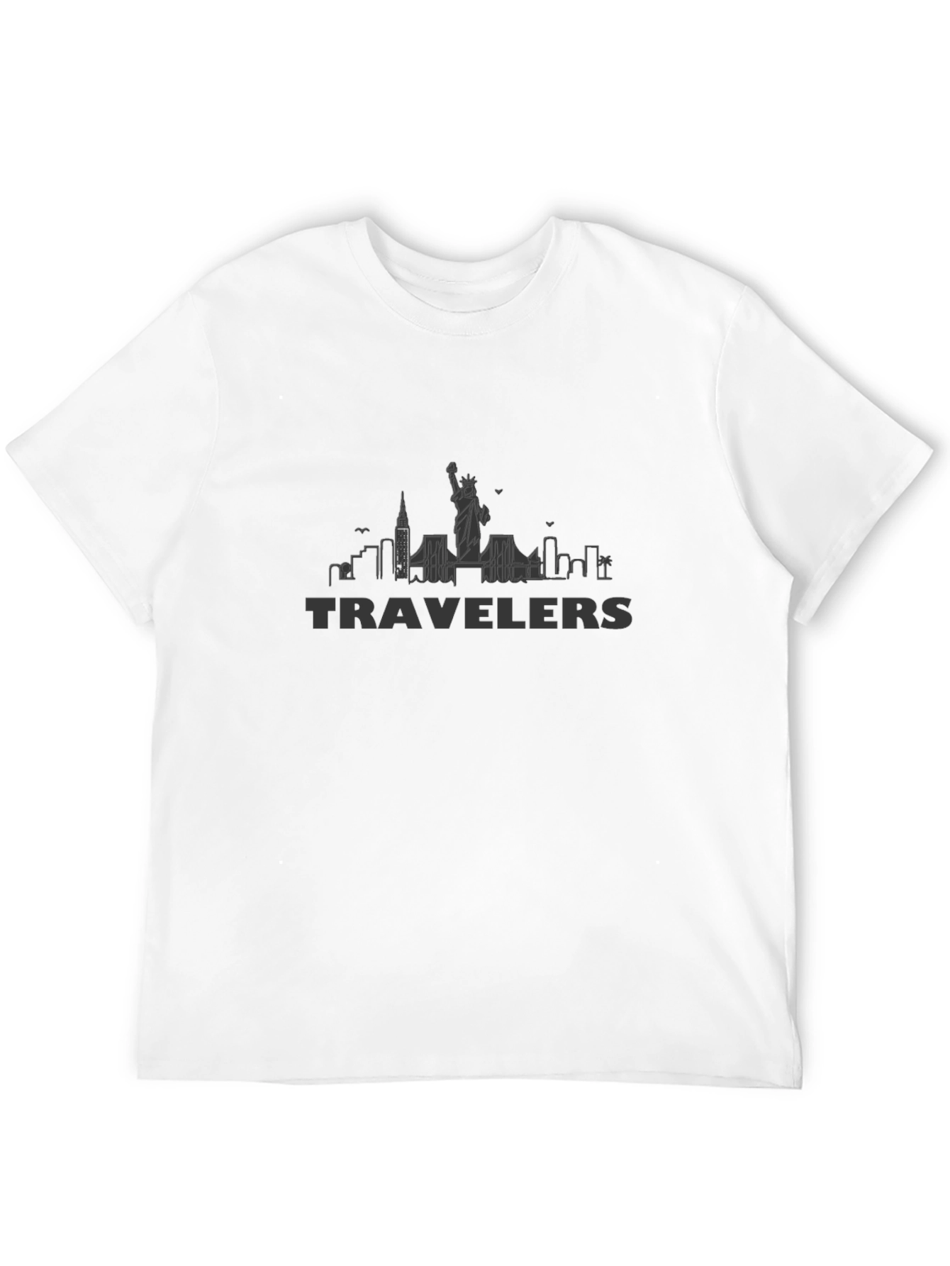 Travelers Graphic T-Shirt - Black Crew Neck Tee