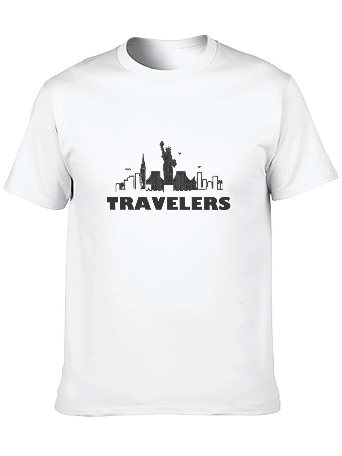 Travelers Graphic T-Shirt - Black Crew Neck Tee