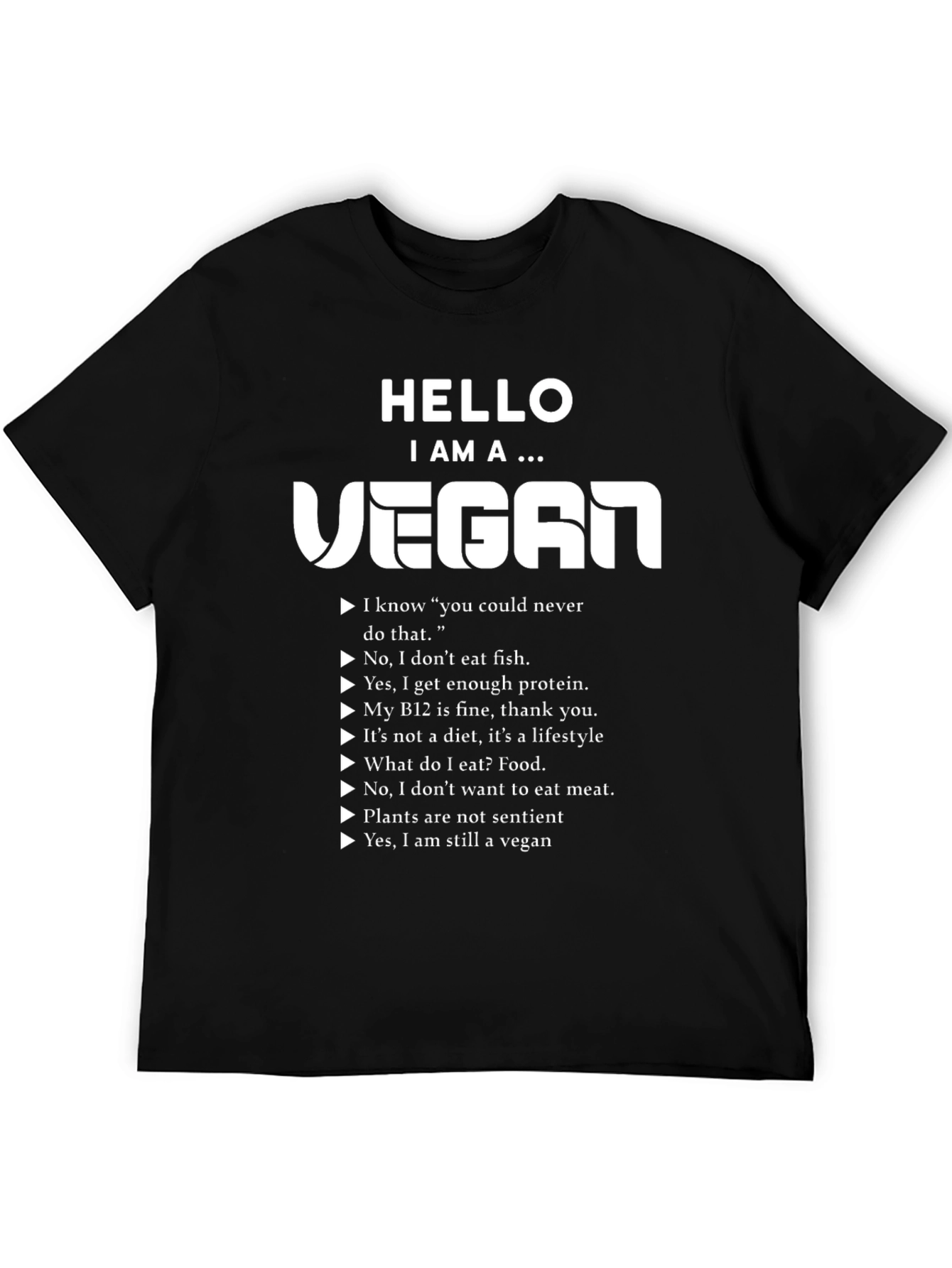 Vegan Statement T-Shirt - Black