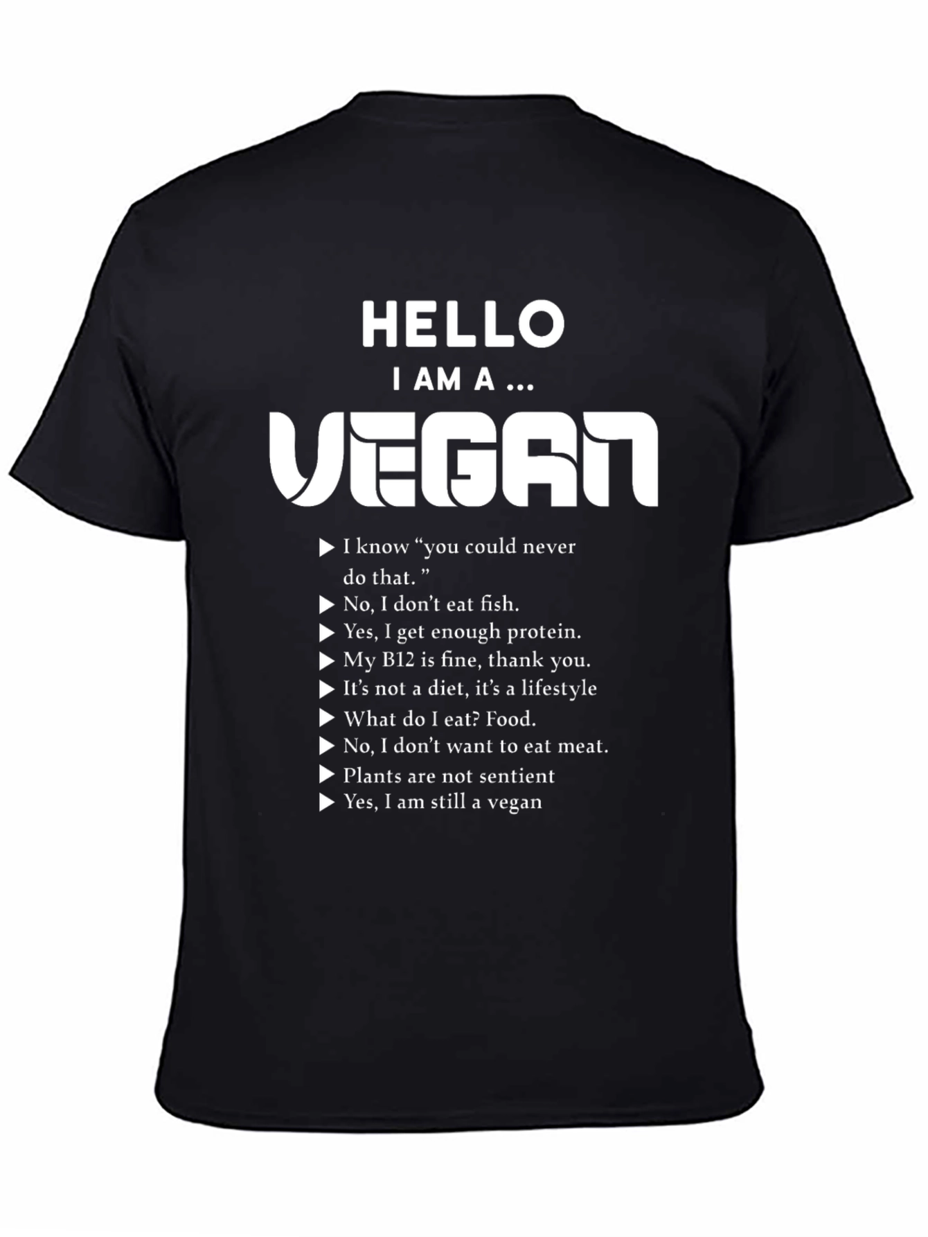 Vegan Statement T-Shirt - Black