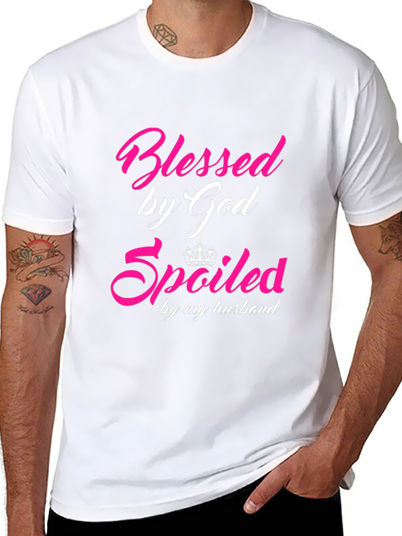 Blessed & Spoiled T-Shirt - Husbands Gift