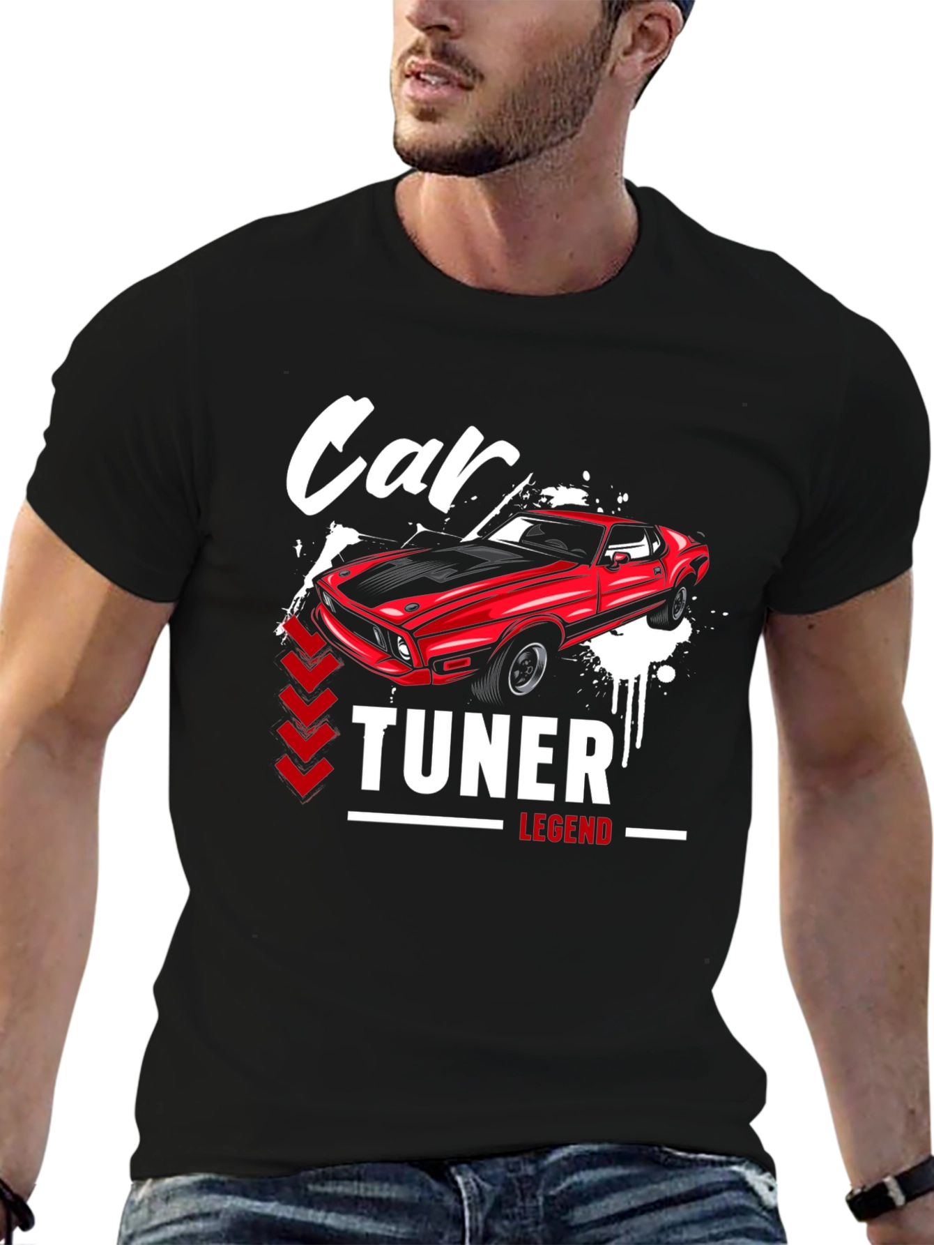 Car Tuner Legend Graphic T-Shirt - Black