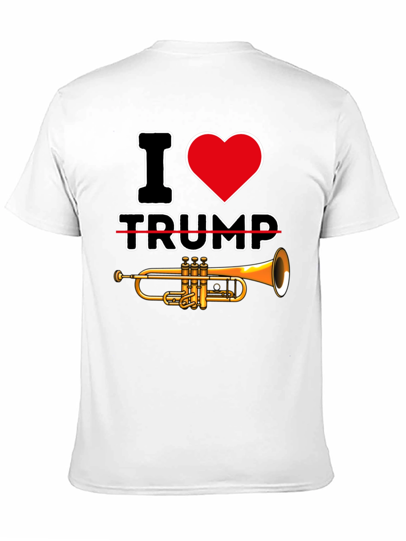 I Heart Trump-et Black Graphic Tee