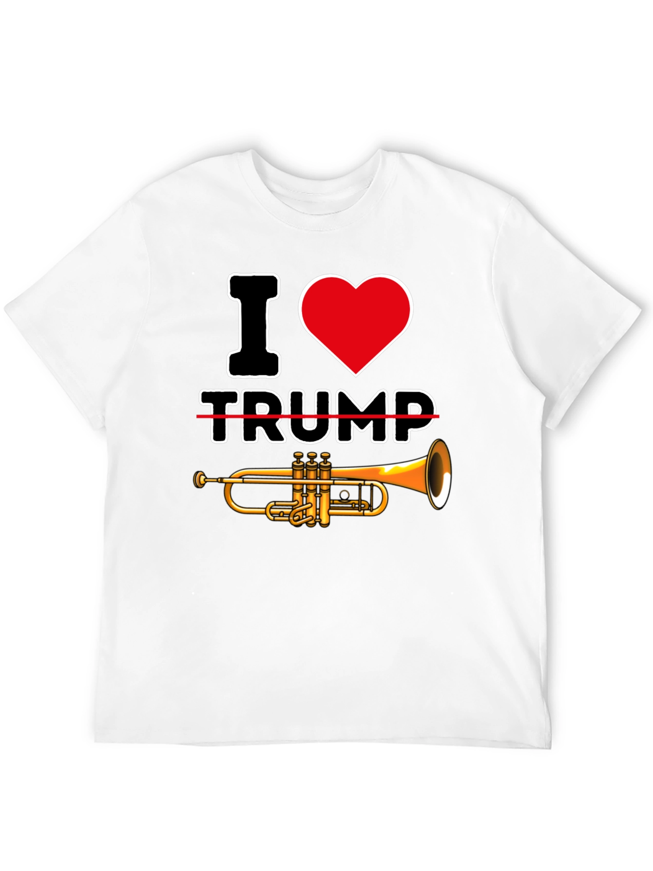 I Heart Trump-et Black Graphic Tee