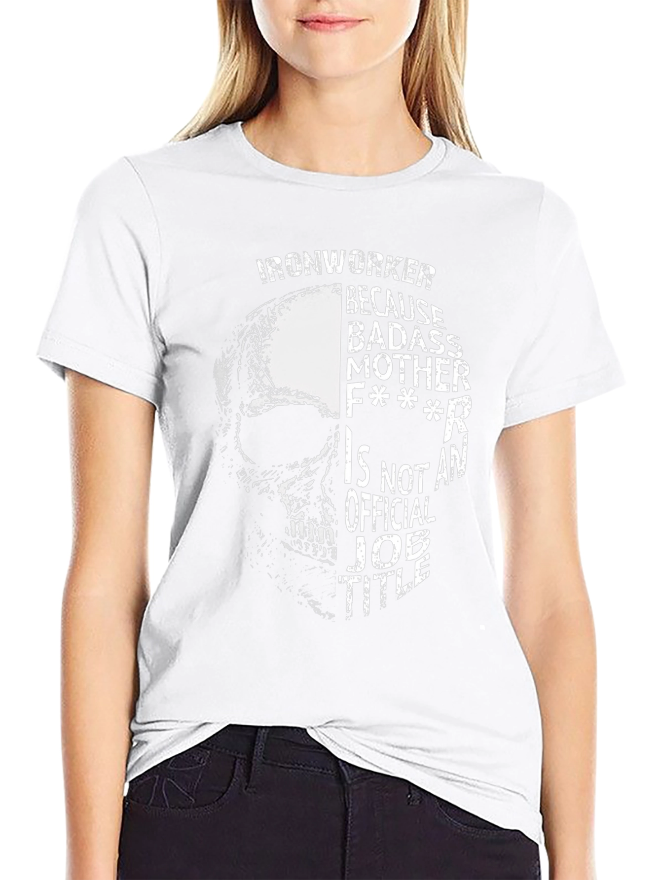 Ironworker Badass Skull Graphic T-Shirt