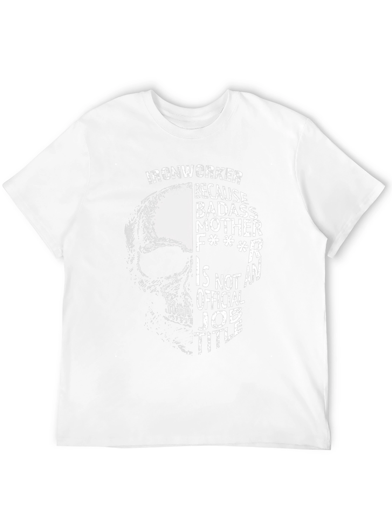 Ironworker Badass Skull Graphic T-Shirt