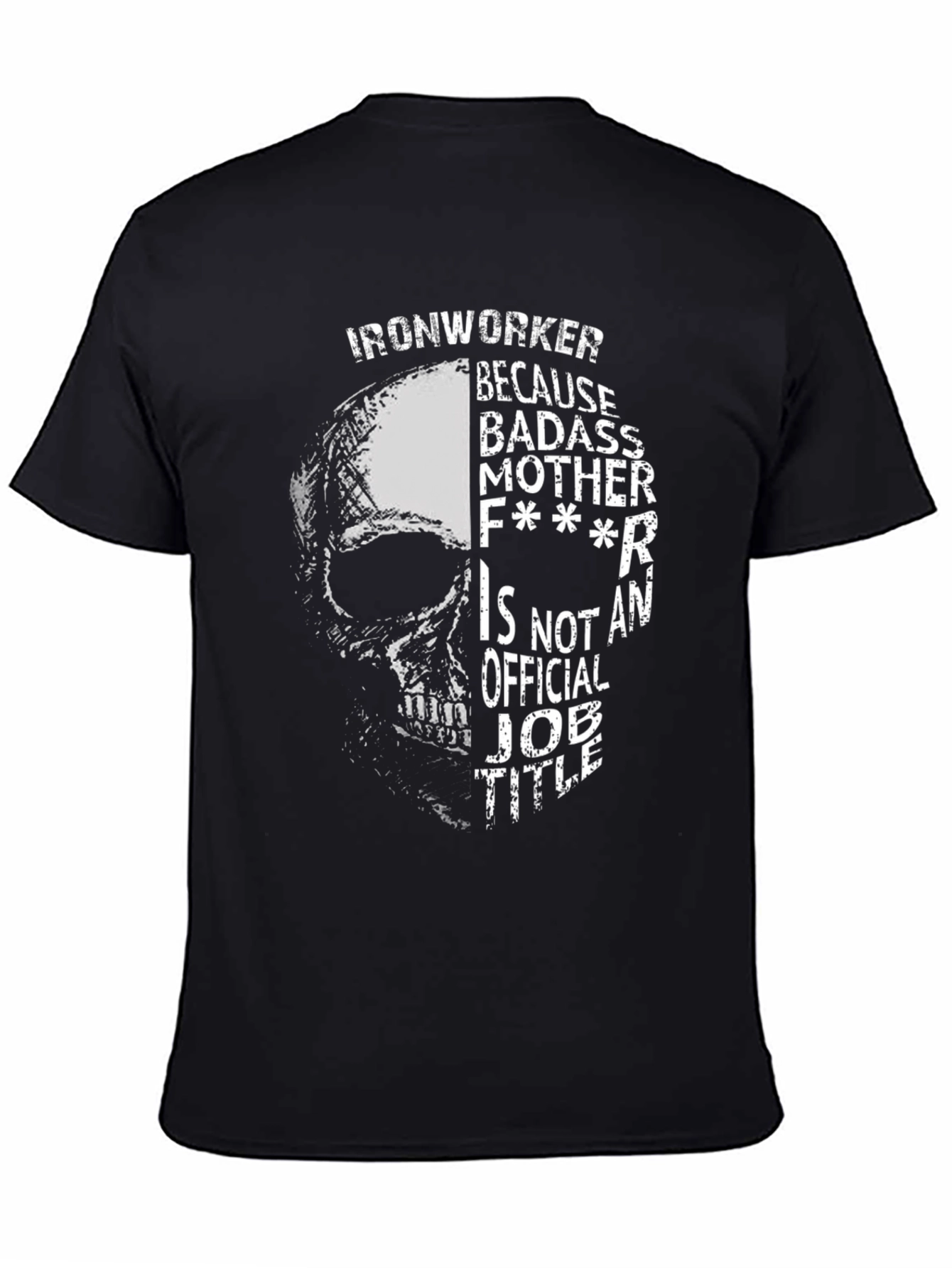 Ironworker Badass Skull Graphic T-Shirt