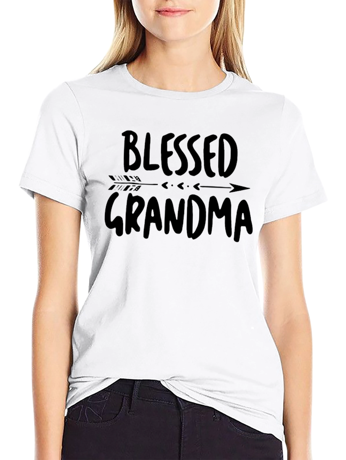 Blessed Grandma Black Graphic Tee