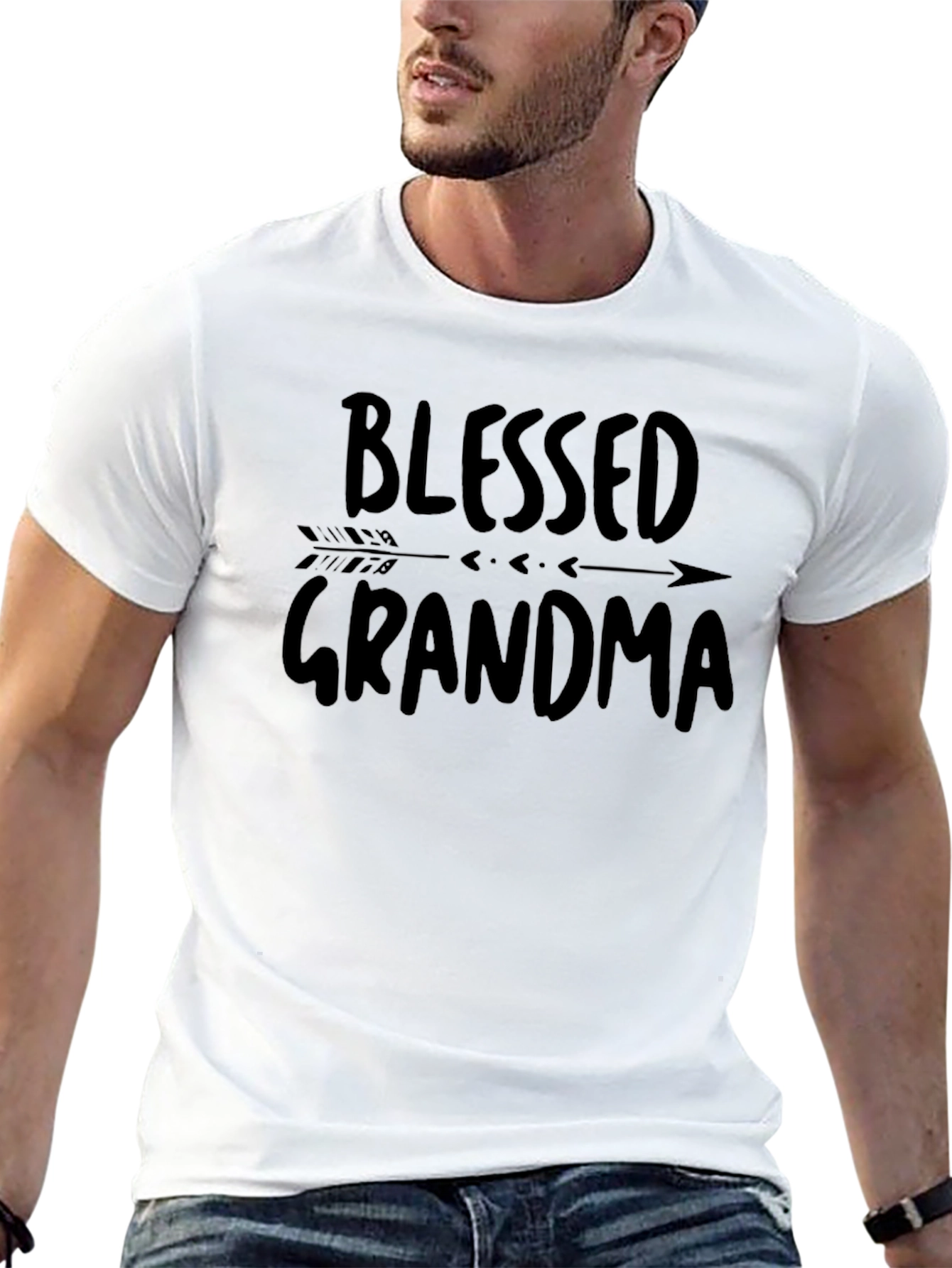Blessed Grandma Black Graphic Tee