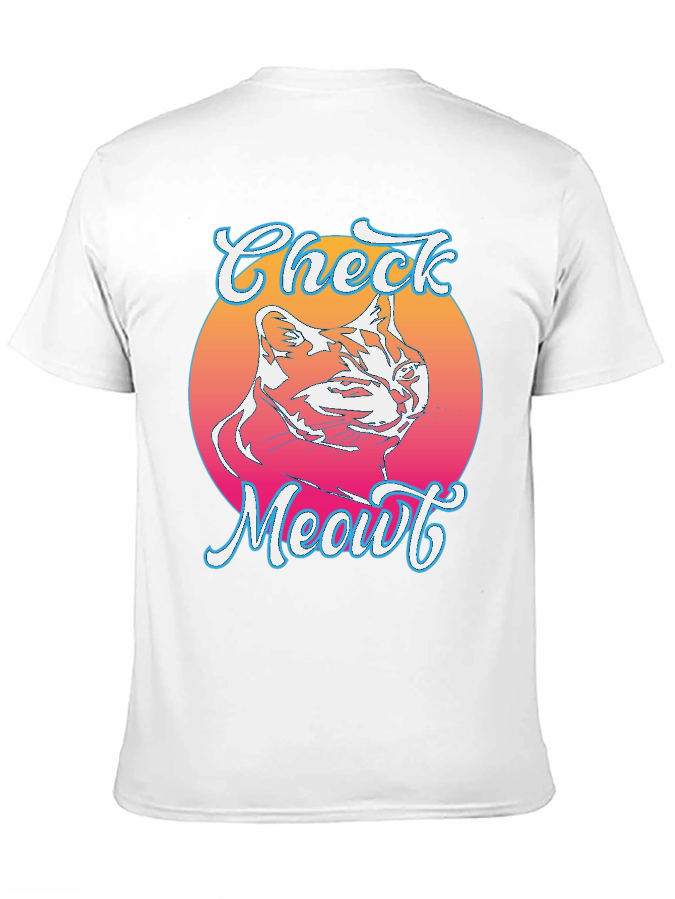 Check Meowt Cat Graphic Tee - Trendy Unisex T-Shirt