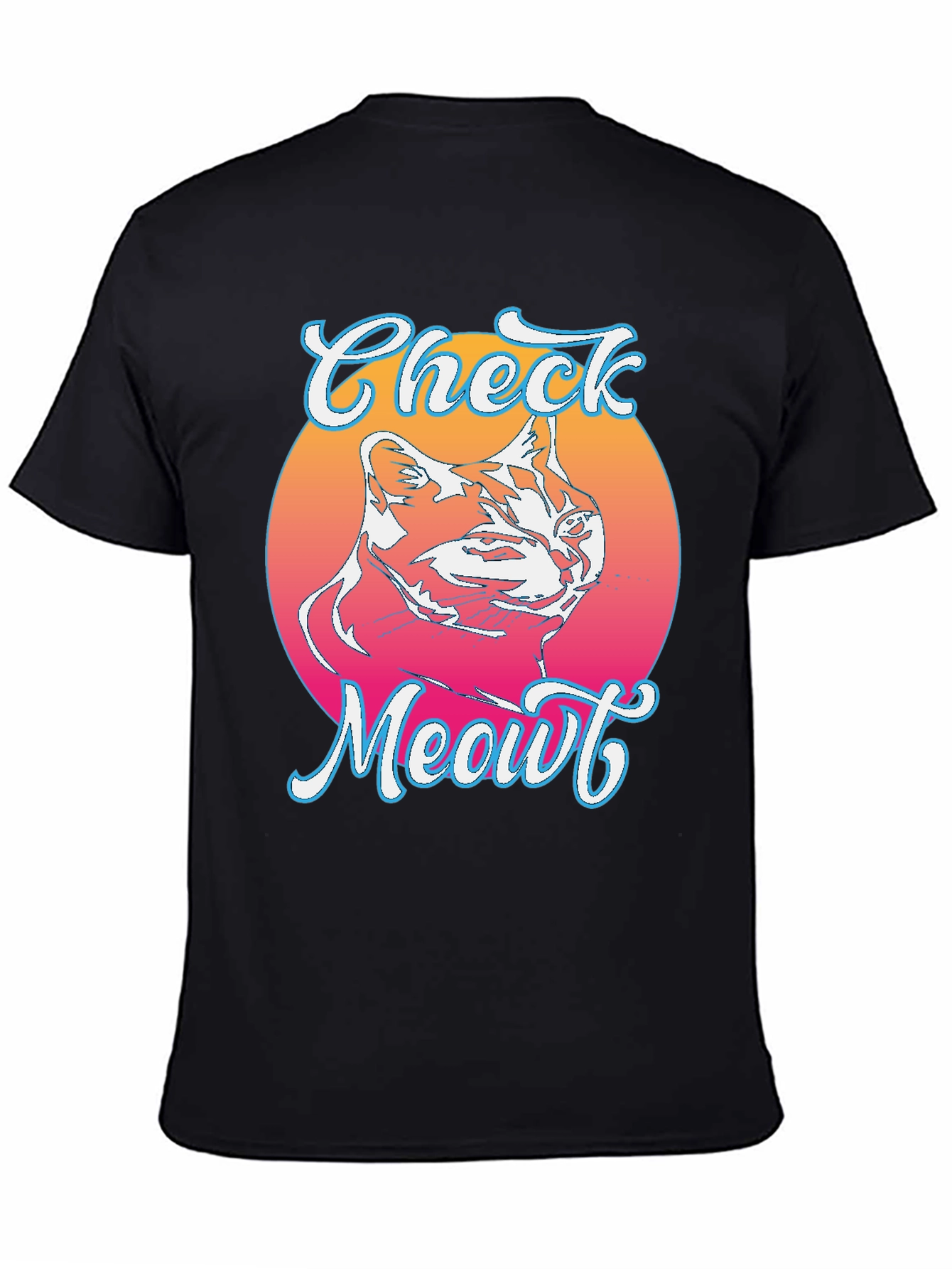 Check Meowt Cat Graphic Tee - Trendy Unisex T-Shirt