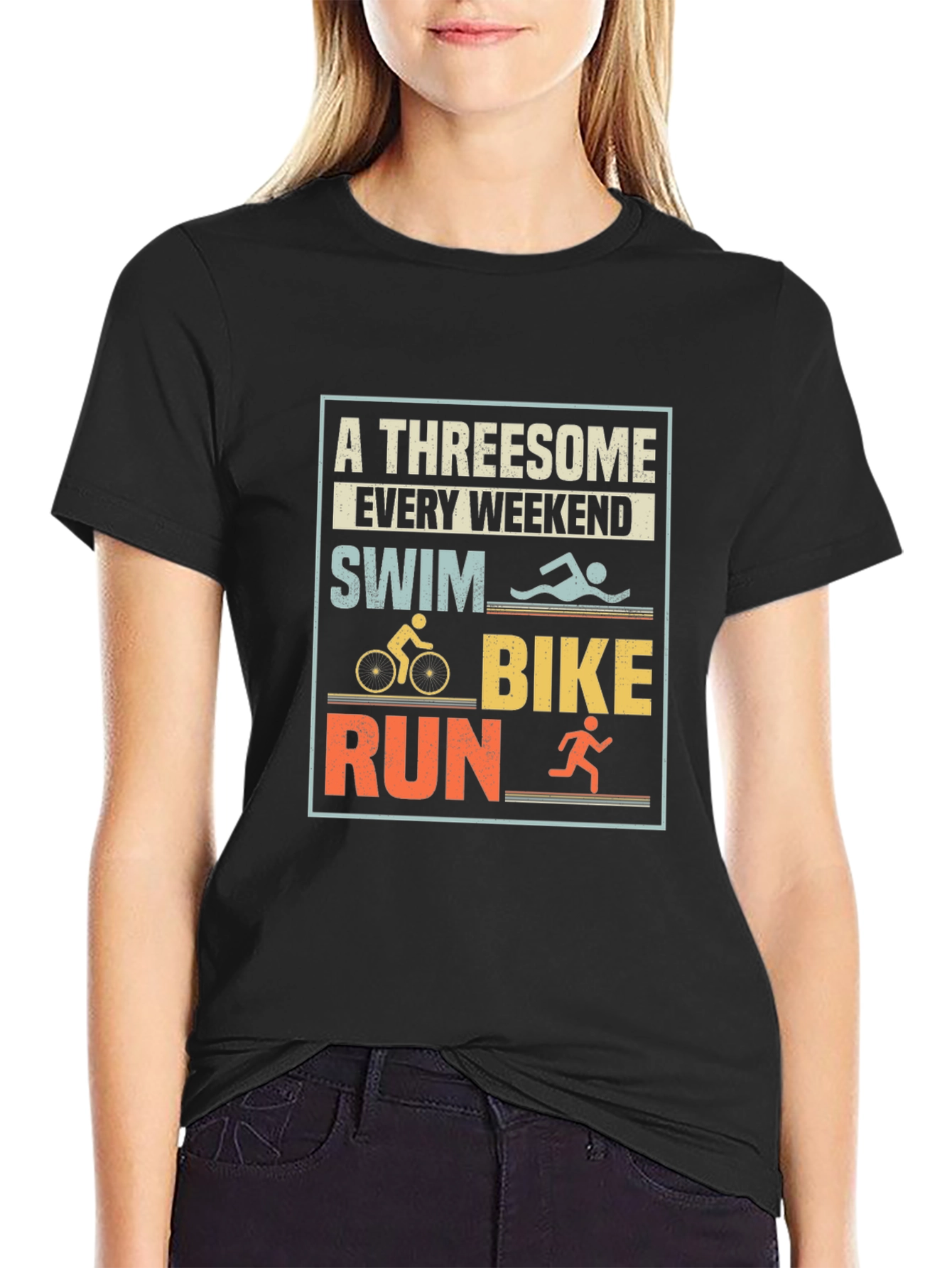 Triathlon T-Shirt: A Threesome Every Weekend