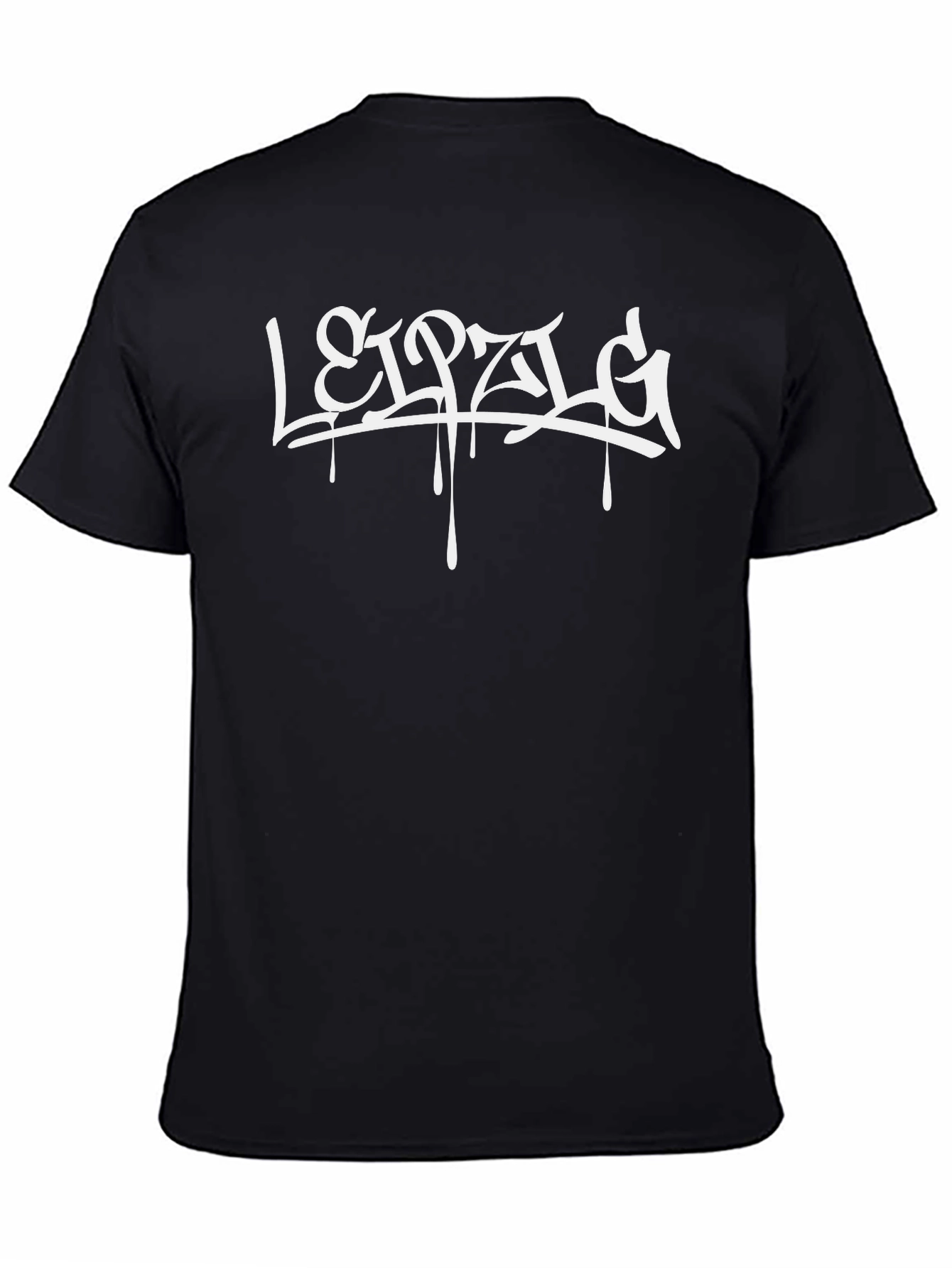 Leipzig Drip Style Graphic Black T-Shirt