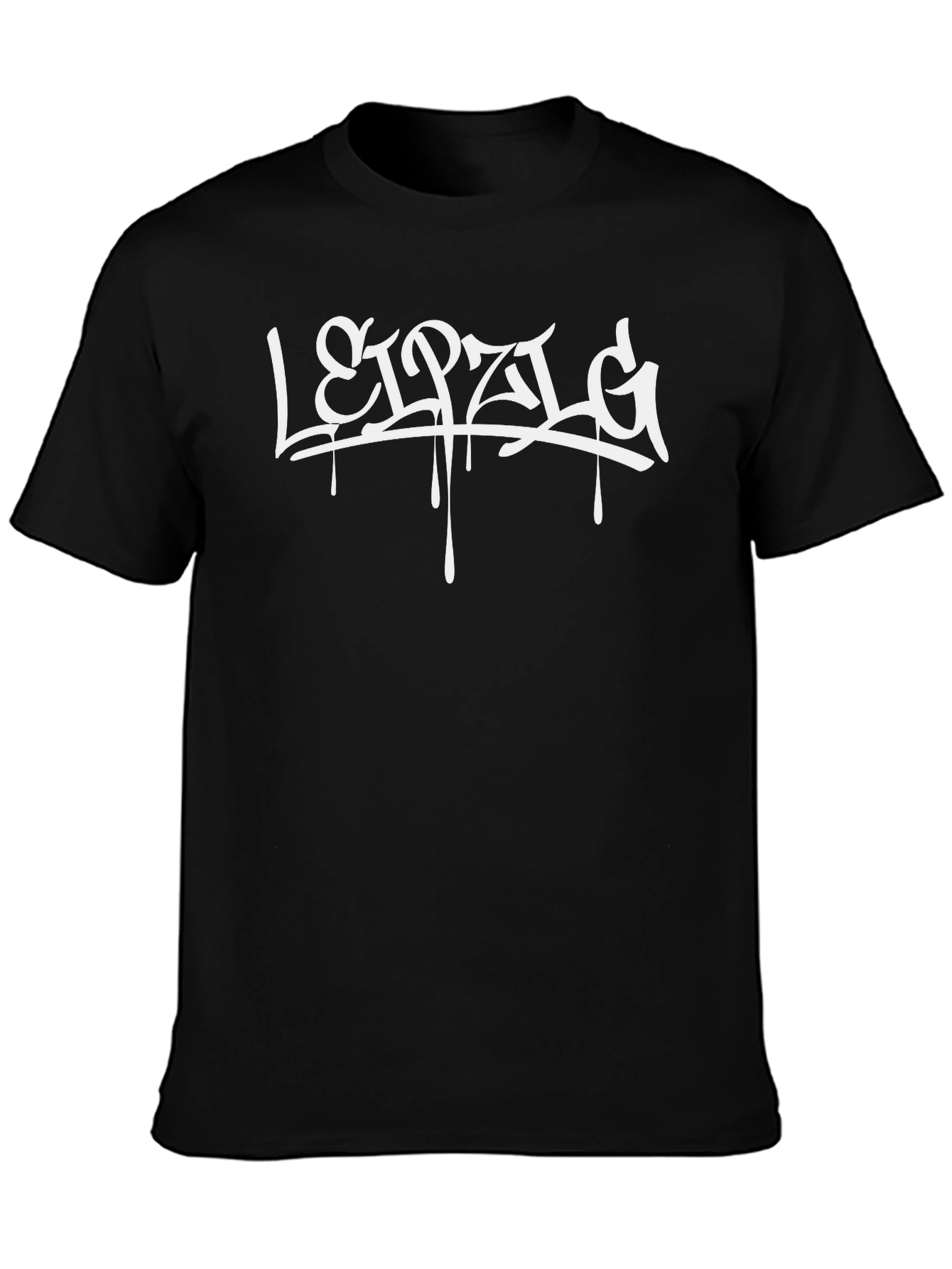 Leipzig Drip Style Graphic Black T-Shirt