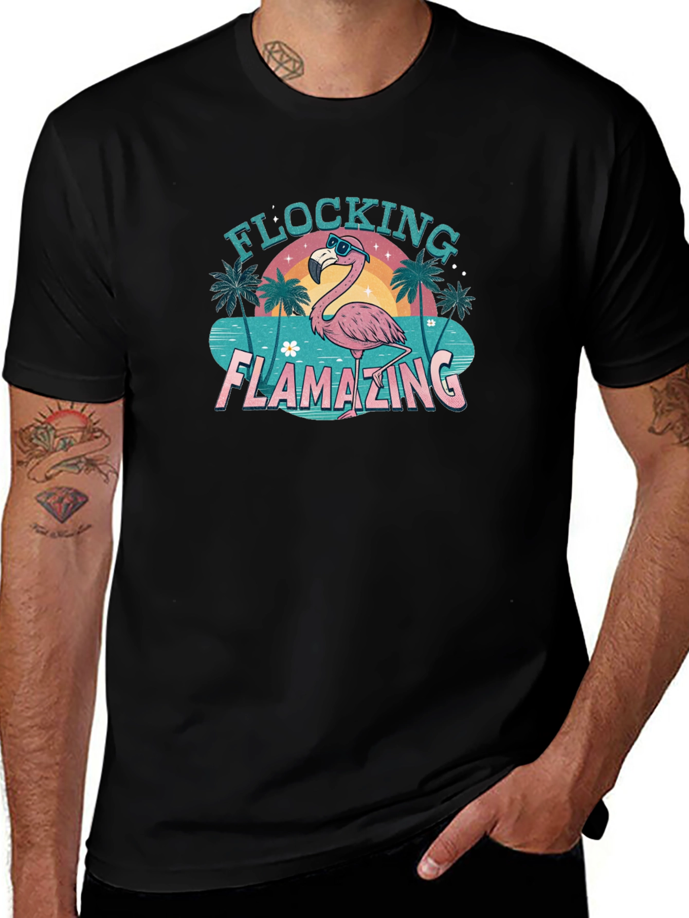 Flocking Flamazing Black T-Shirt