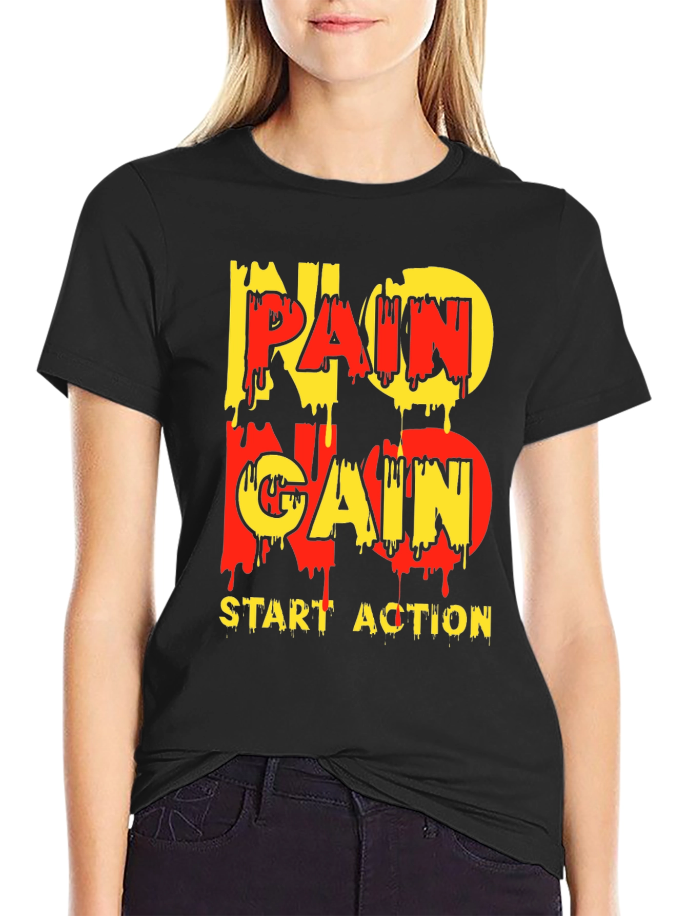 No Pain No Gain Motivational Graphic Tee