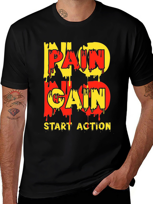 No Pain No Gain Motivational Graphic Tee