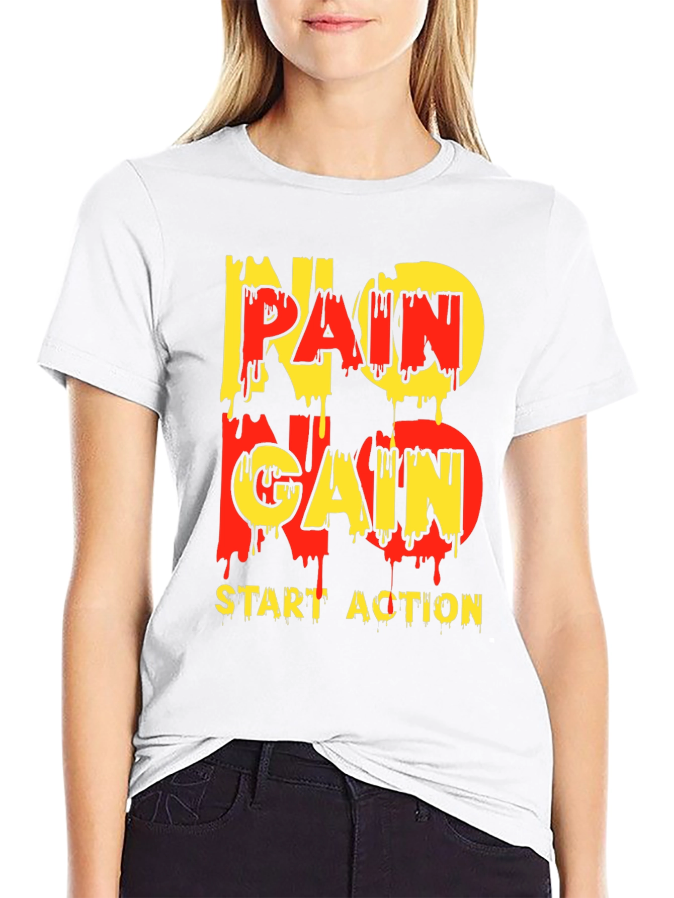 No Pain No Gain Motivational Graphic Tee