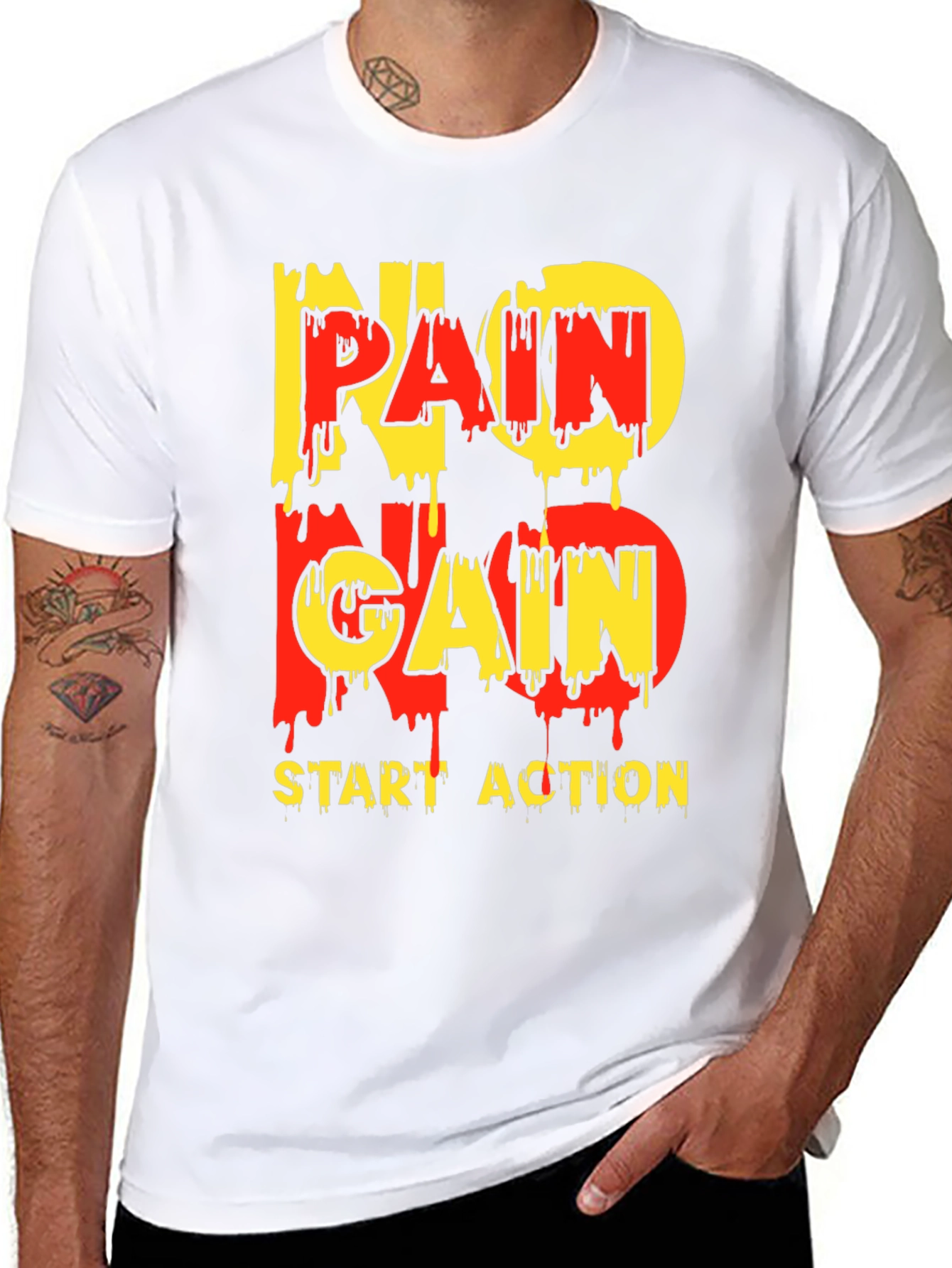 No Pain No Gain Motivational Graphic Tee