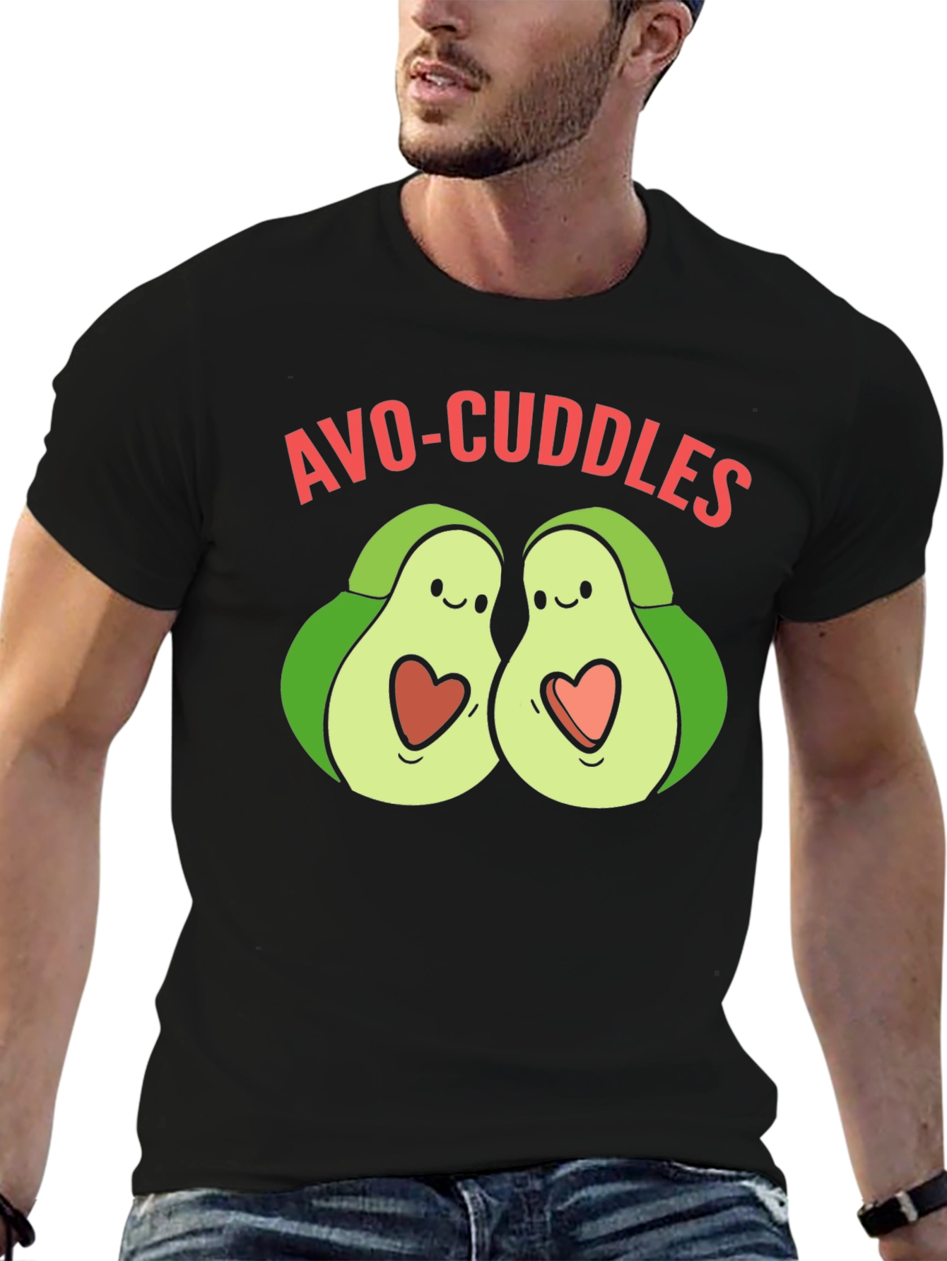 Avo-Cuddles Graphic Tee - Cute Avocado Couple Shirt