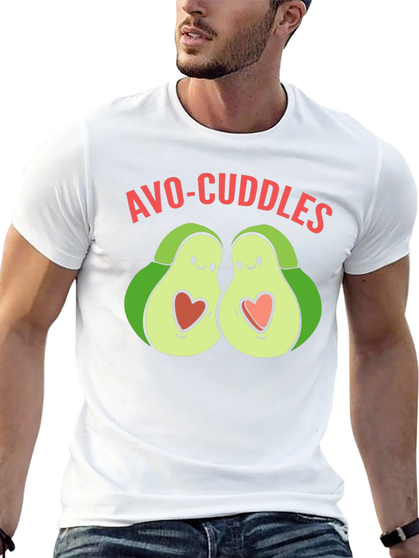 Avo-Cuddles Graphic Tee - Cute Avocado Couple Shirt