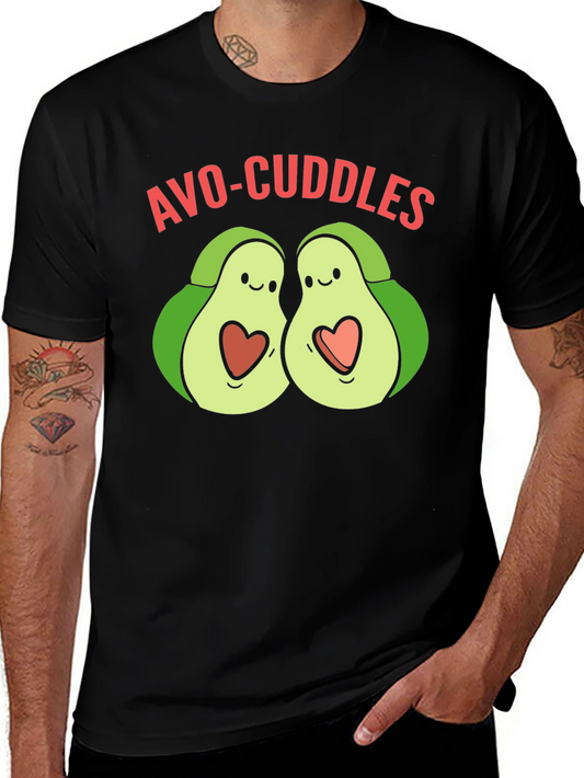 Avo-Cuddles Graphic Tee - Cute Avocado Couple Shirt