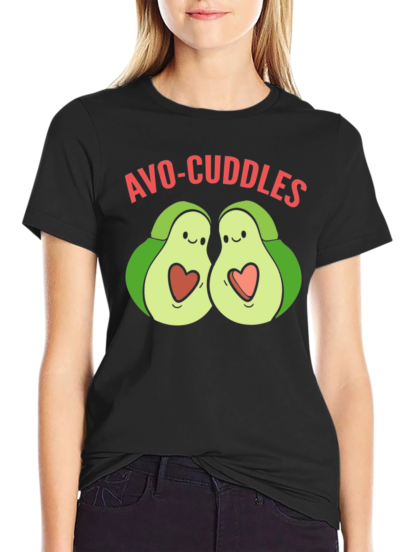 Avo-Cuddles Graphic Tee - Cute Avocado Couple Shirt