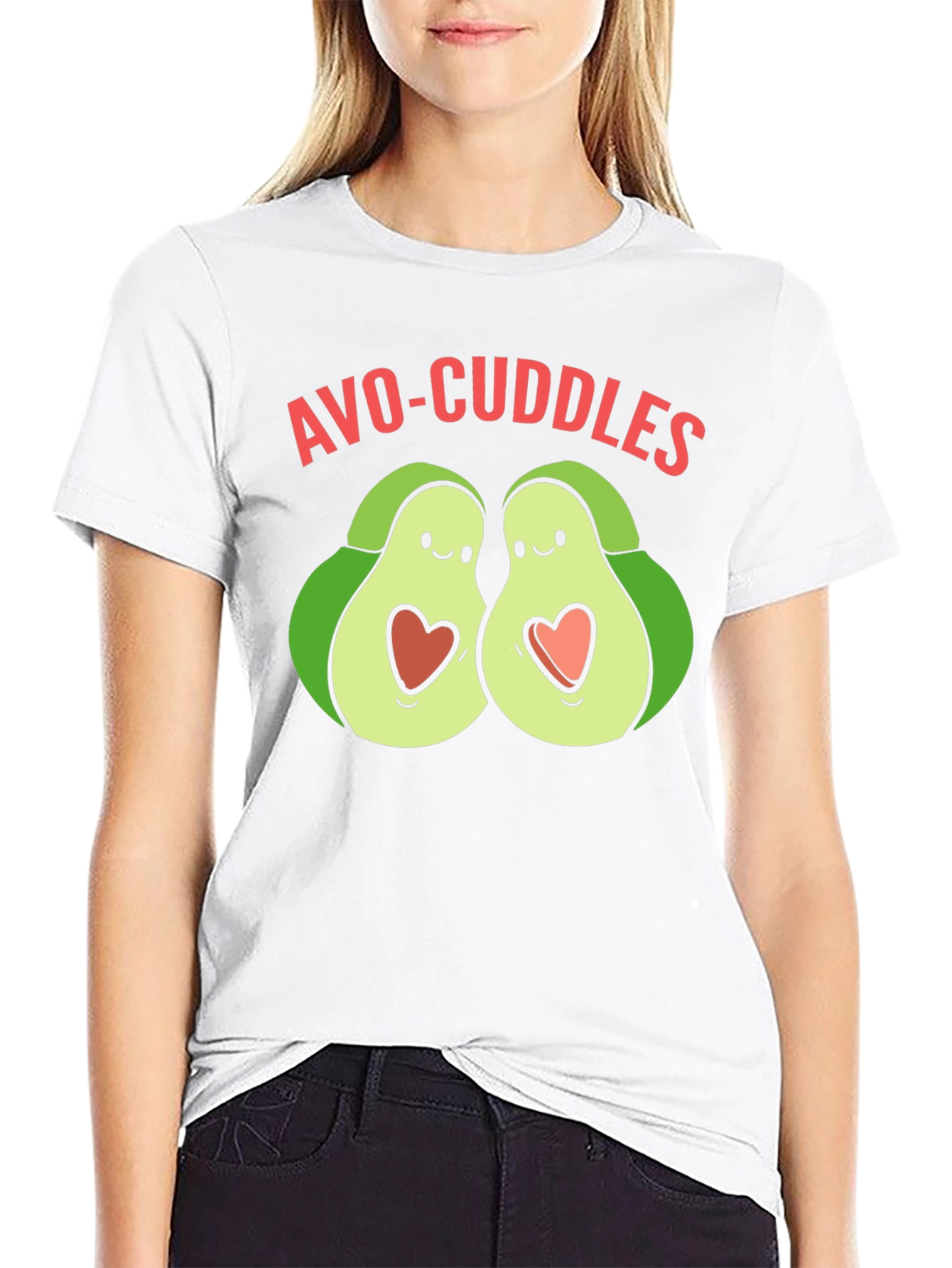 Avo-Cuddles Graphic Tee - Cute Avocado Couple Shirt