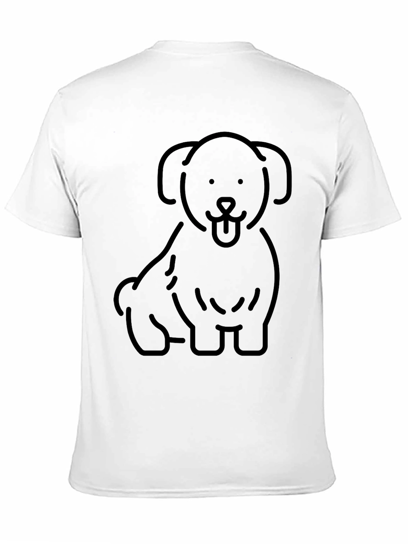 Mens Black Dog Graphic Tee - Casual Style