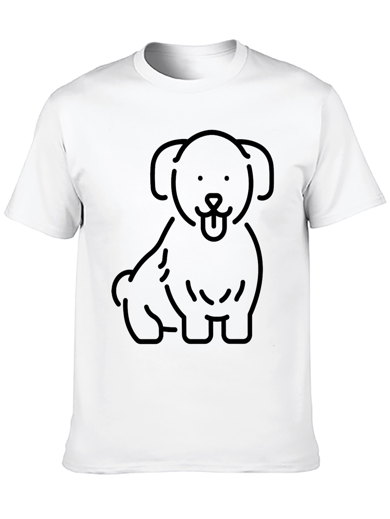 Mens Black Dog Graphic Tee - Casual Style