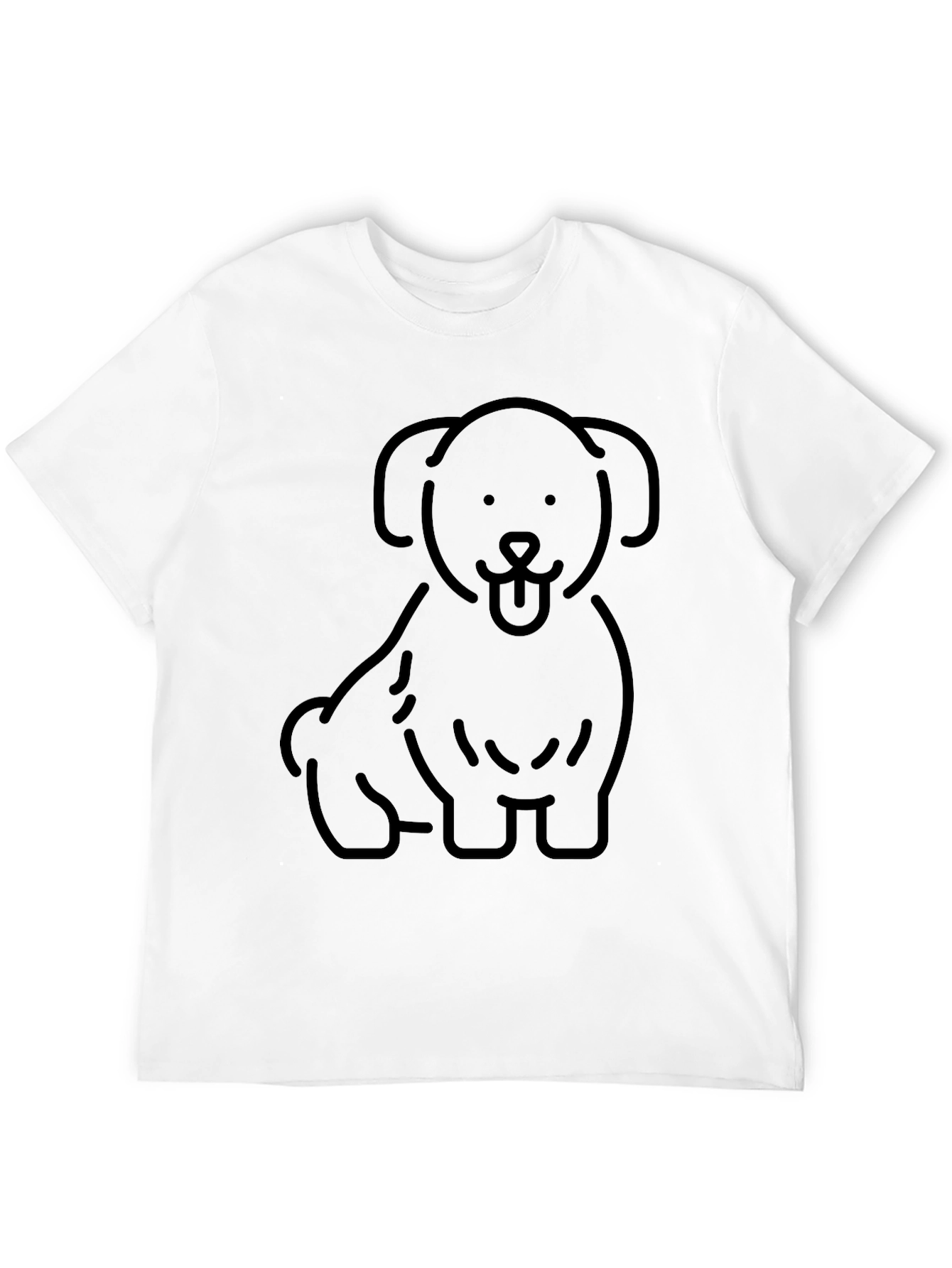 Mens Black Dog Graphic Tee - Casual Style