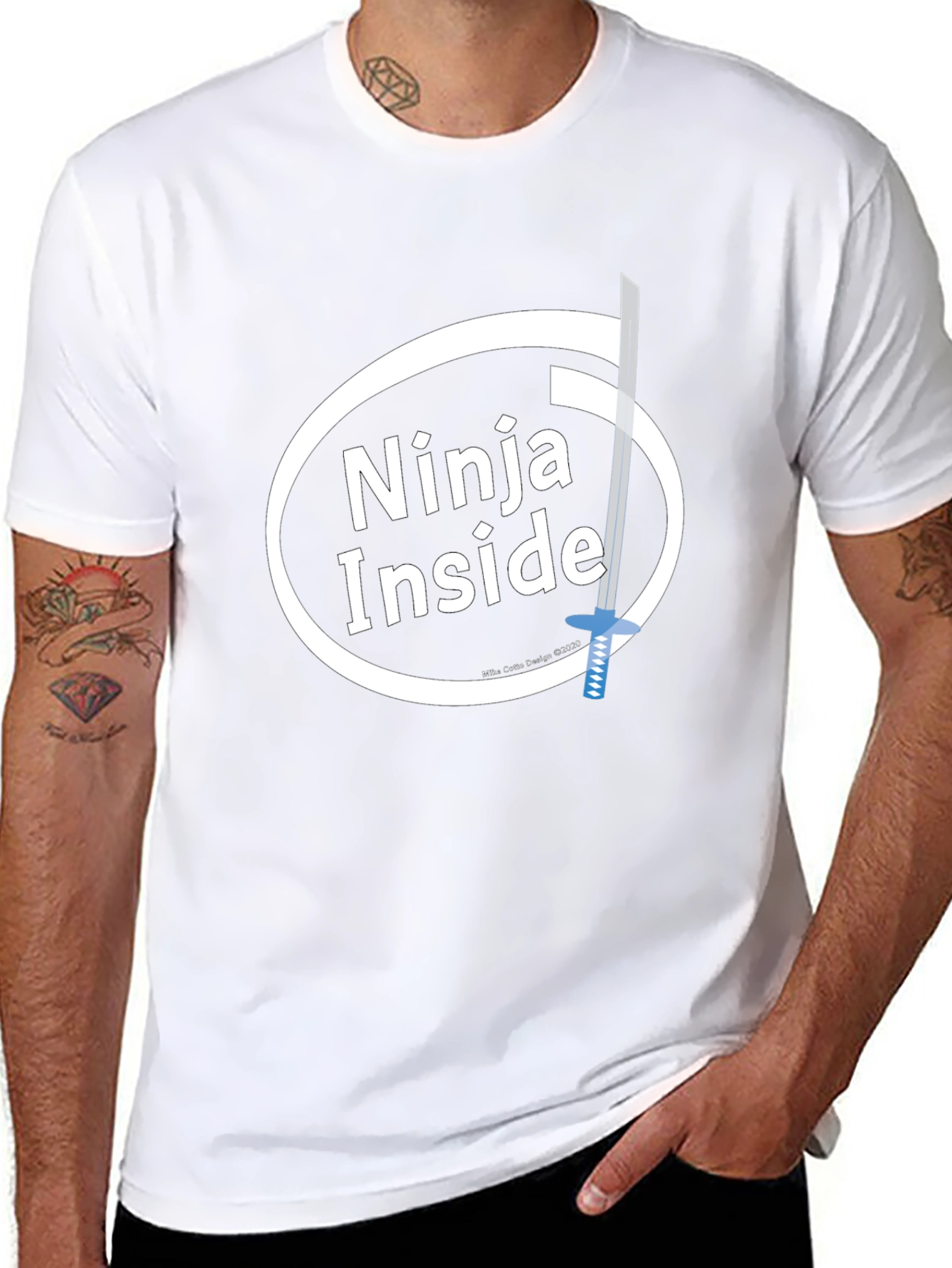Ninja Inside Funny Intel Parody Graphic T-Shirt